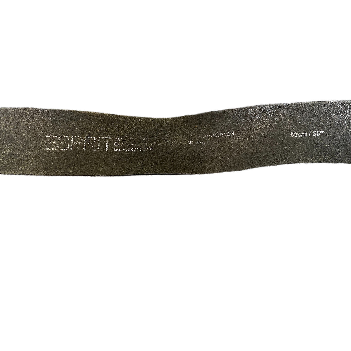 Esprit Waist Belt Mens Black Leather Adjustable Pin Buckle Size 40 inches