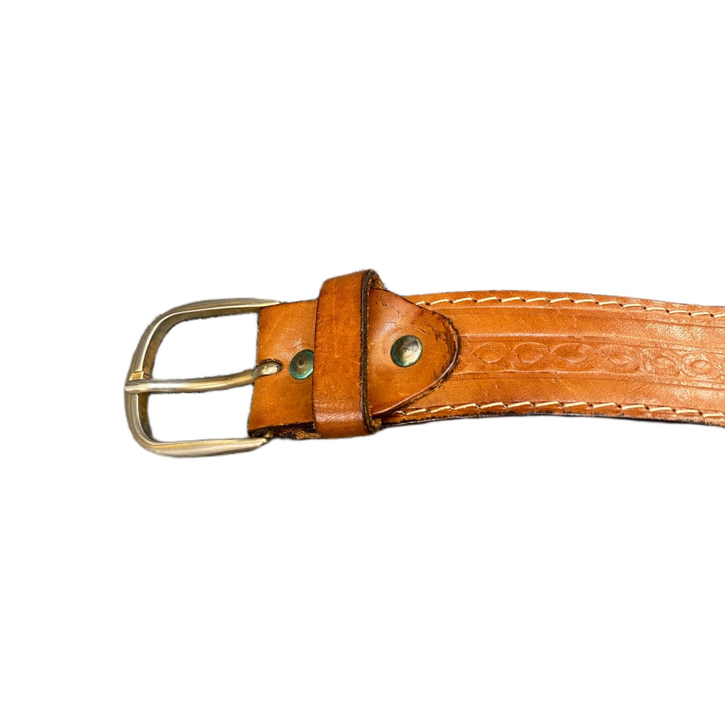 Western Belt Mens Brown Leather Adjustable Classic Silver Pin Buckle 39.5 Inches