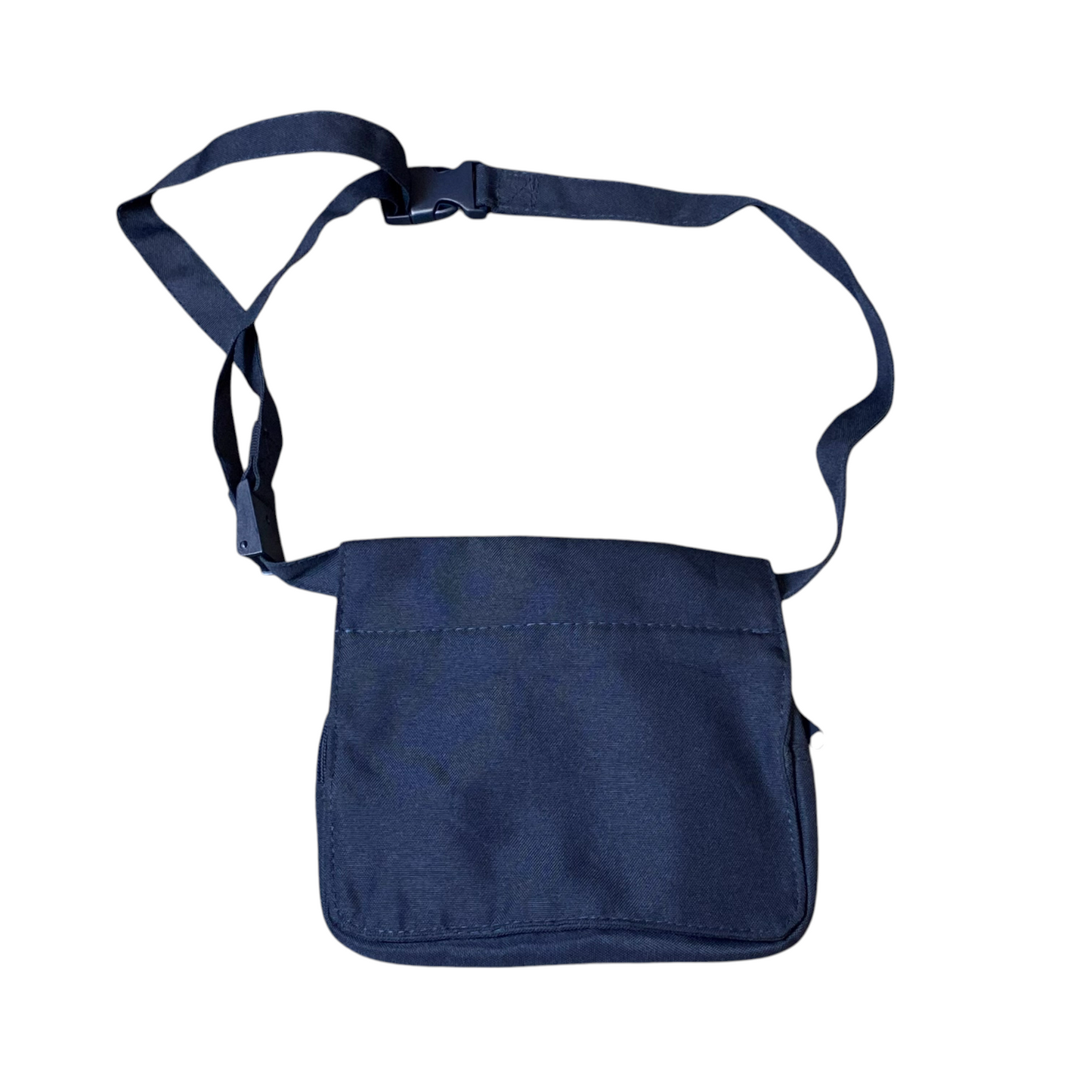 Aldi Crossbody Mini Messenger Bag Blue Zipper Adjustable Side Release Buckle