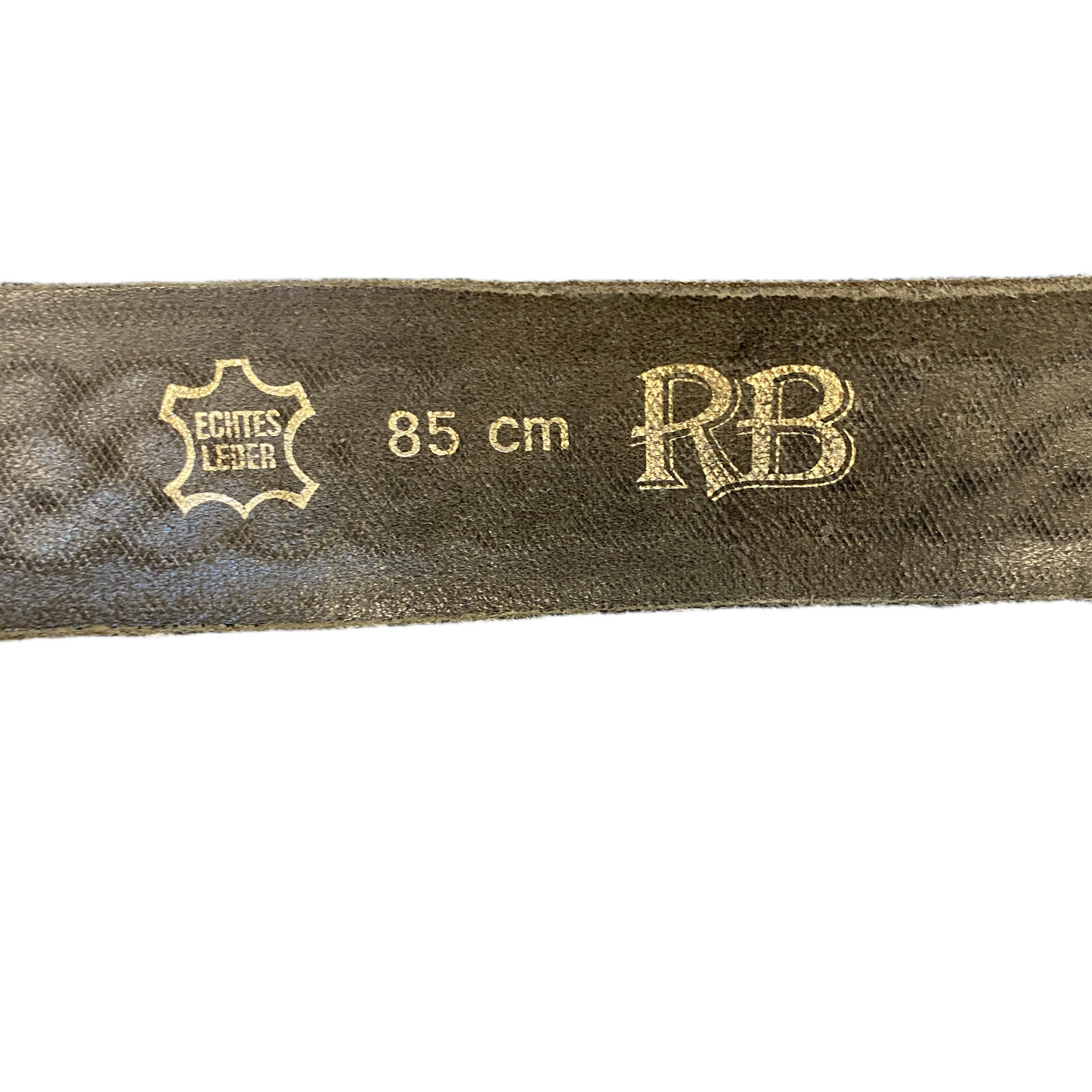 Vintage Waist Belt Men Cognac Brown Leather Adjustable Brass Buckle 36 Inches