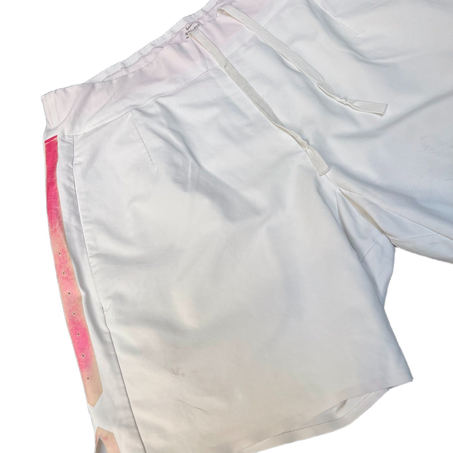 Nike Dri-FIT Gladiator Premier 7" Tennis Shorts Mens XS 28" Waist White Stretch