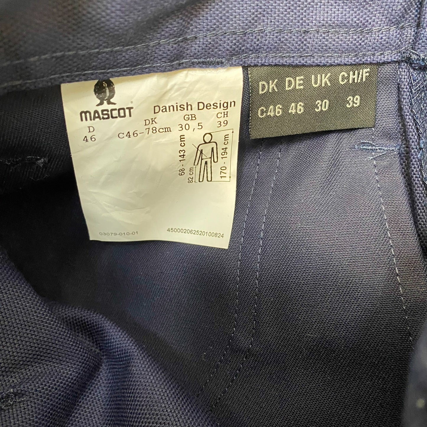 Cargo Trousers Men's M Navy Canvas Pockets Straight Leg Daily Workwear Outdoor