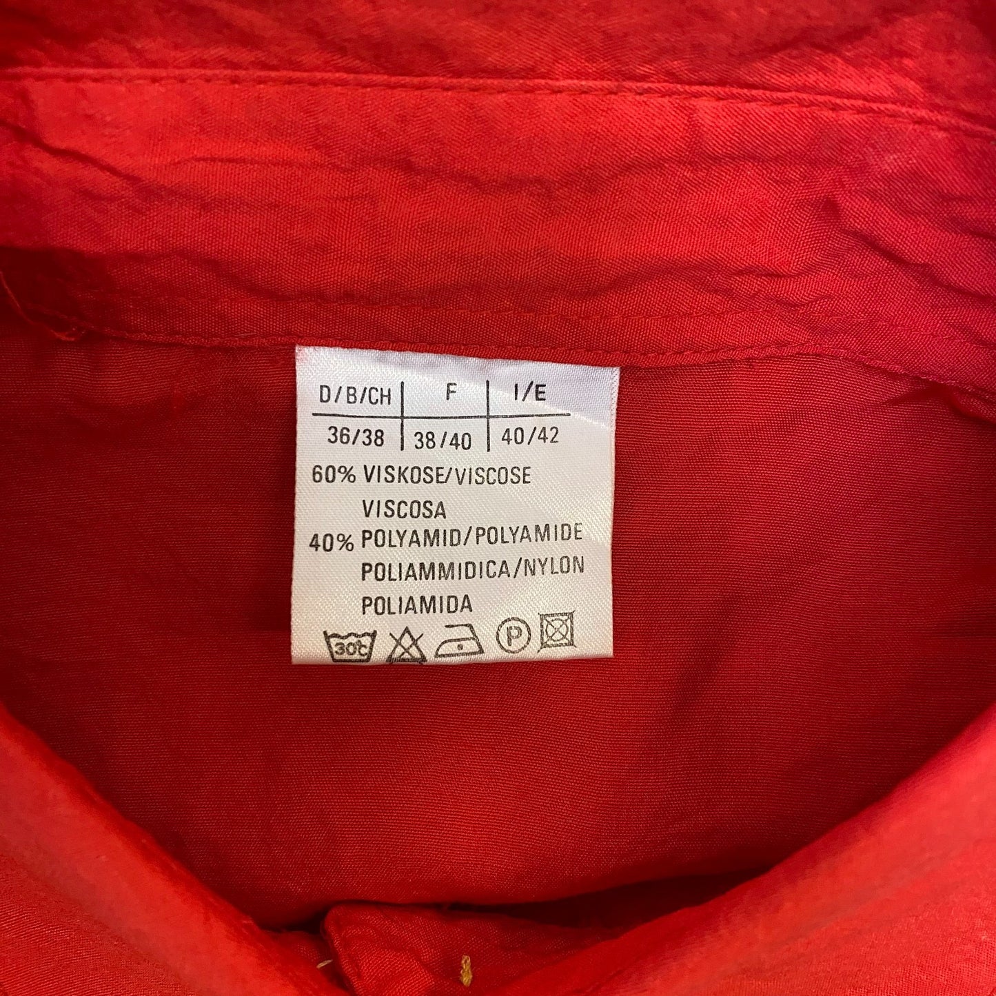 Shirt Top Womens L Red Collared Casual Long Sleeve Pleated Button Down Outdoor