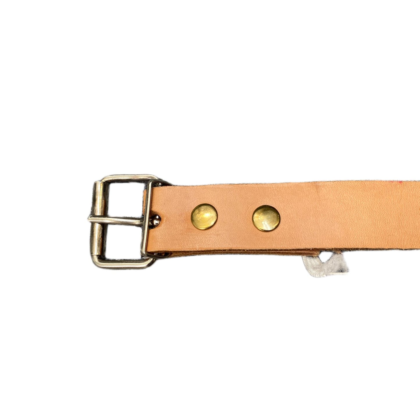 Vtg Western Belt Unisex Tan Leather Adjustable Silver Roller Buckle 35 inches