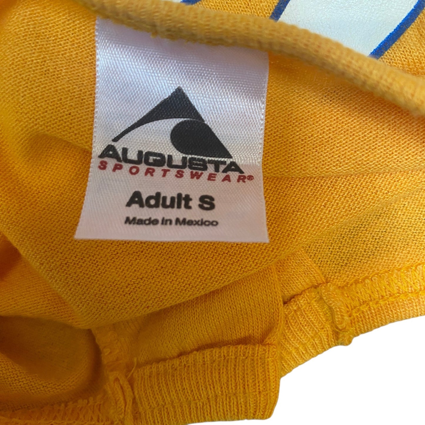Augusta Sportswear T-Shirt Womens Small Yellow Graphic Print Short Sleeve Tee