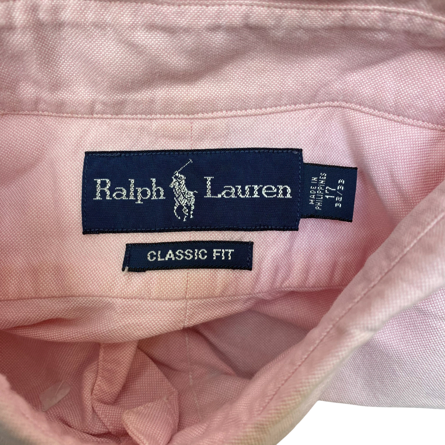 Ralph Lauren Formal Shirt Mens XL Pink Classic FIt Long Sleeve Pony Button Down