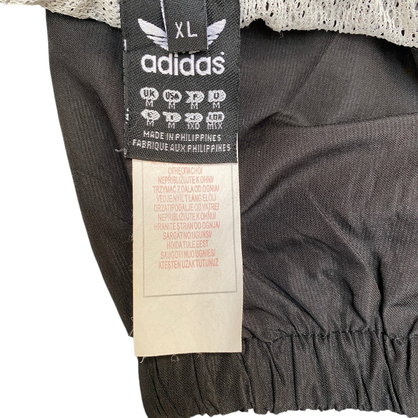 Adidas Joggers Fits as Mens 26" Waist Black Red 3-Stripes Drawstring Trousers