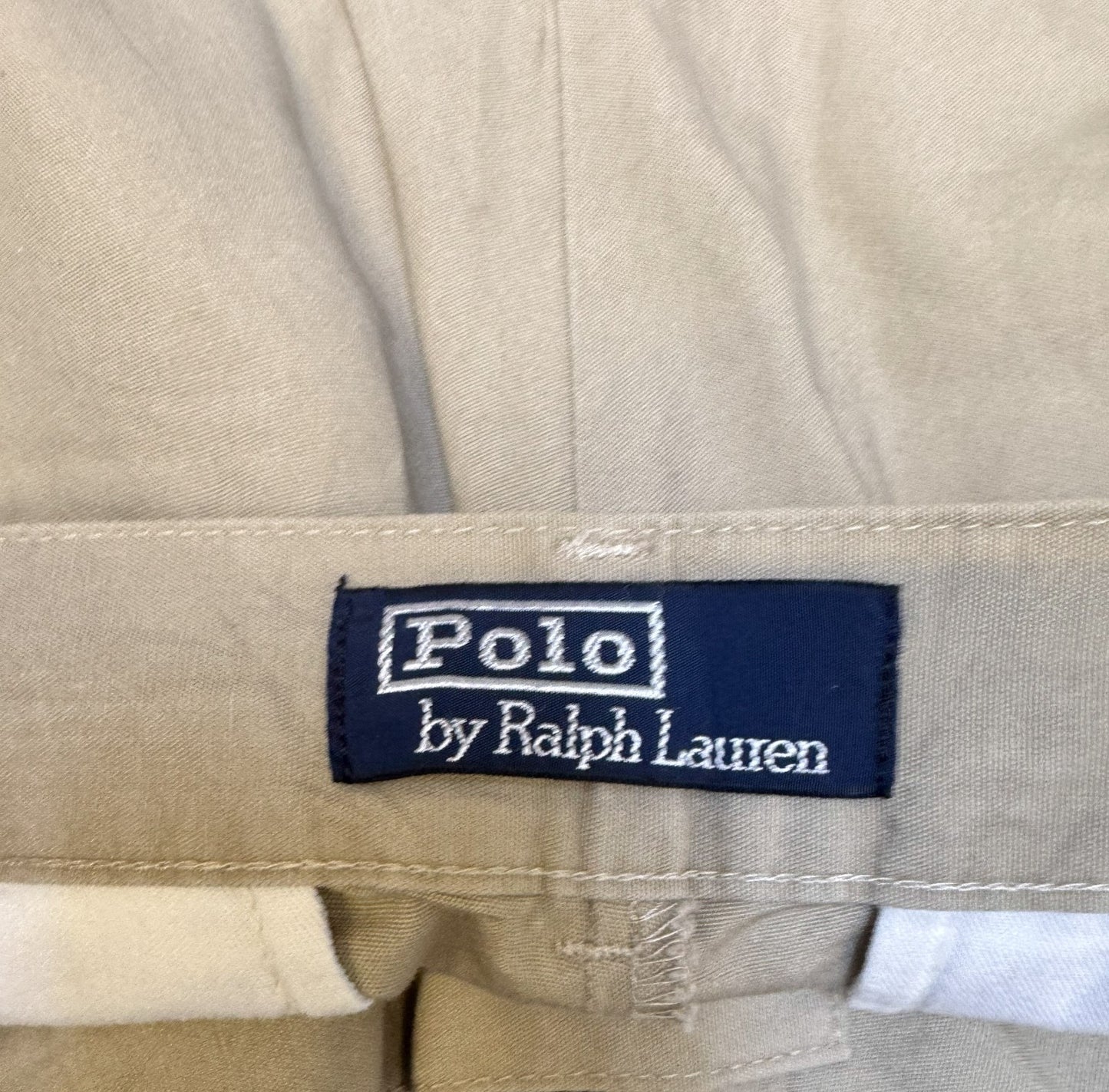 Polo Ralph Lauren Chino Shorts Fits as Womens Medium 29" Waist Khaki Flat Front
