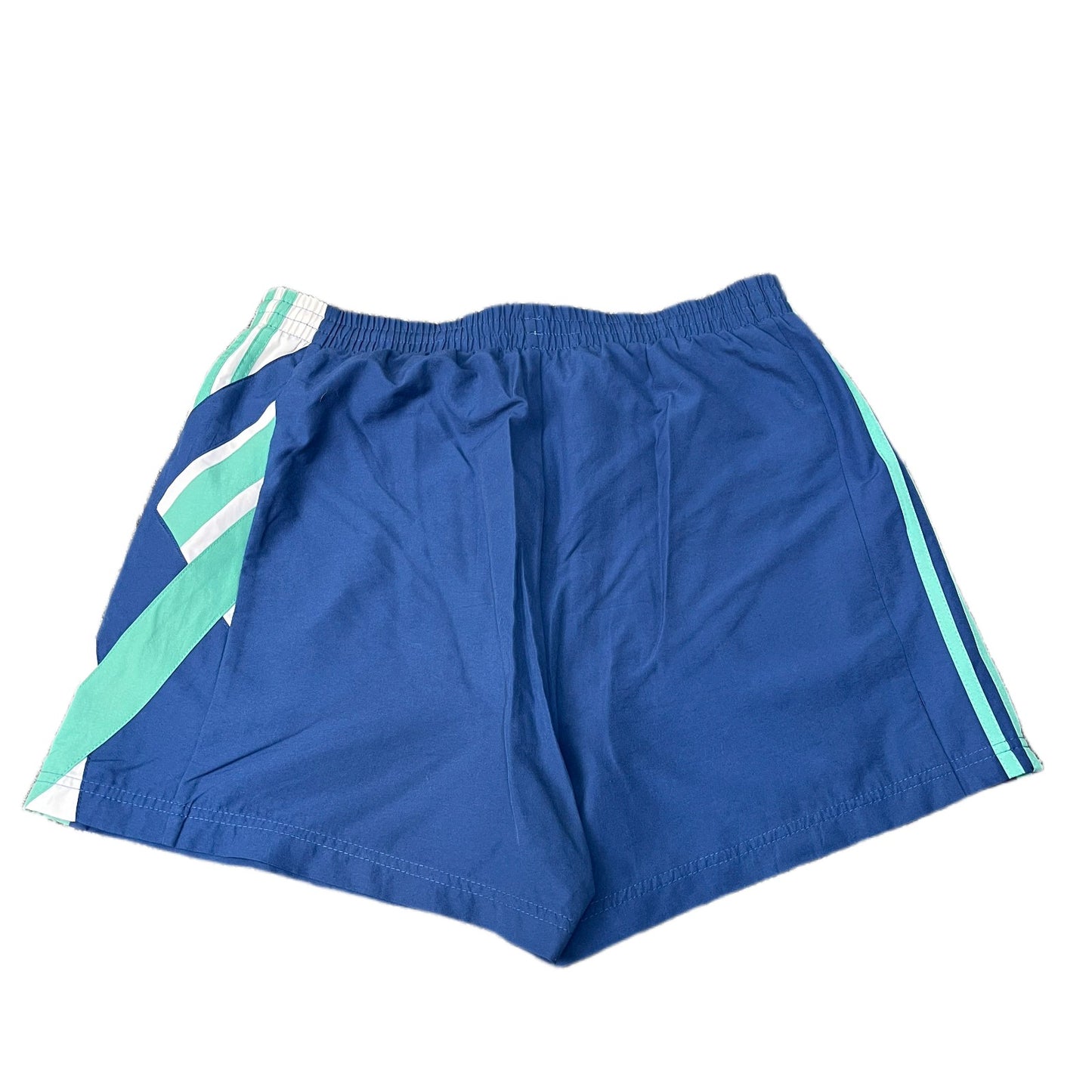 Vtg Adidas Swim Trunks Shorts Mens M 31" Waist Blue White Water Polo Drawstring