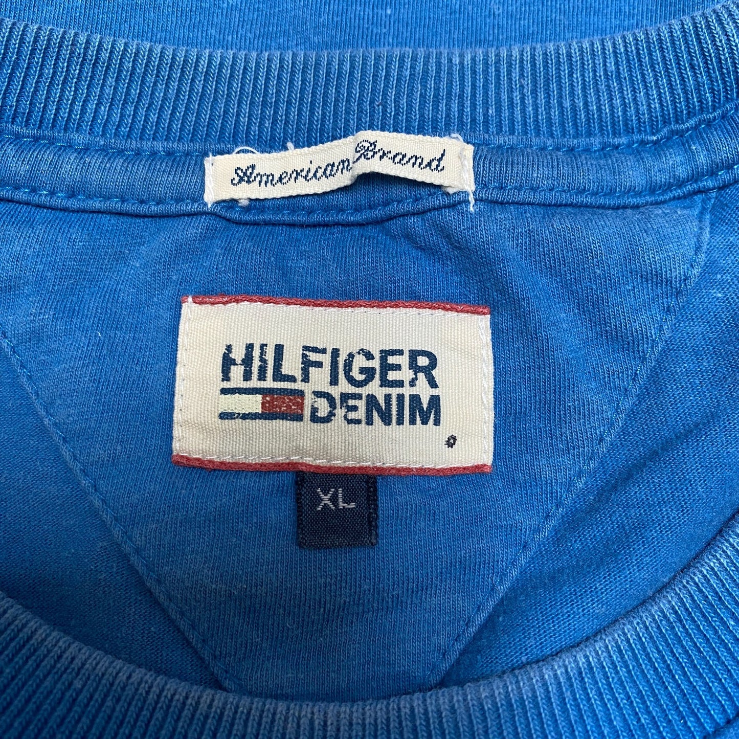 Tommy Hilfiger T-Shirt Womens XL Blue The Daily Grind Coffee Shop Graphic Tee