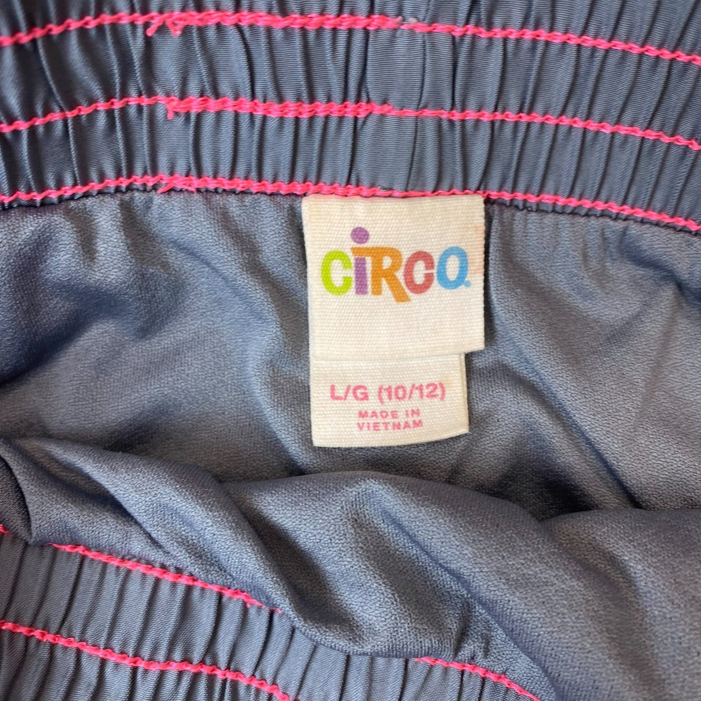 Circo Sprinter Shorts Girls L Black Pink Elastic Waist Gym Running Outdoor