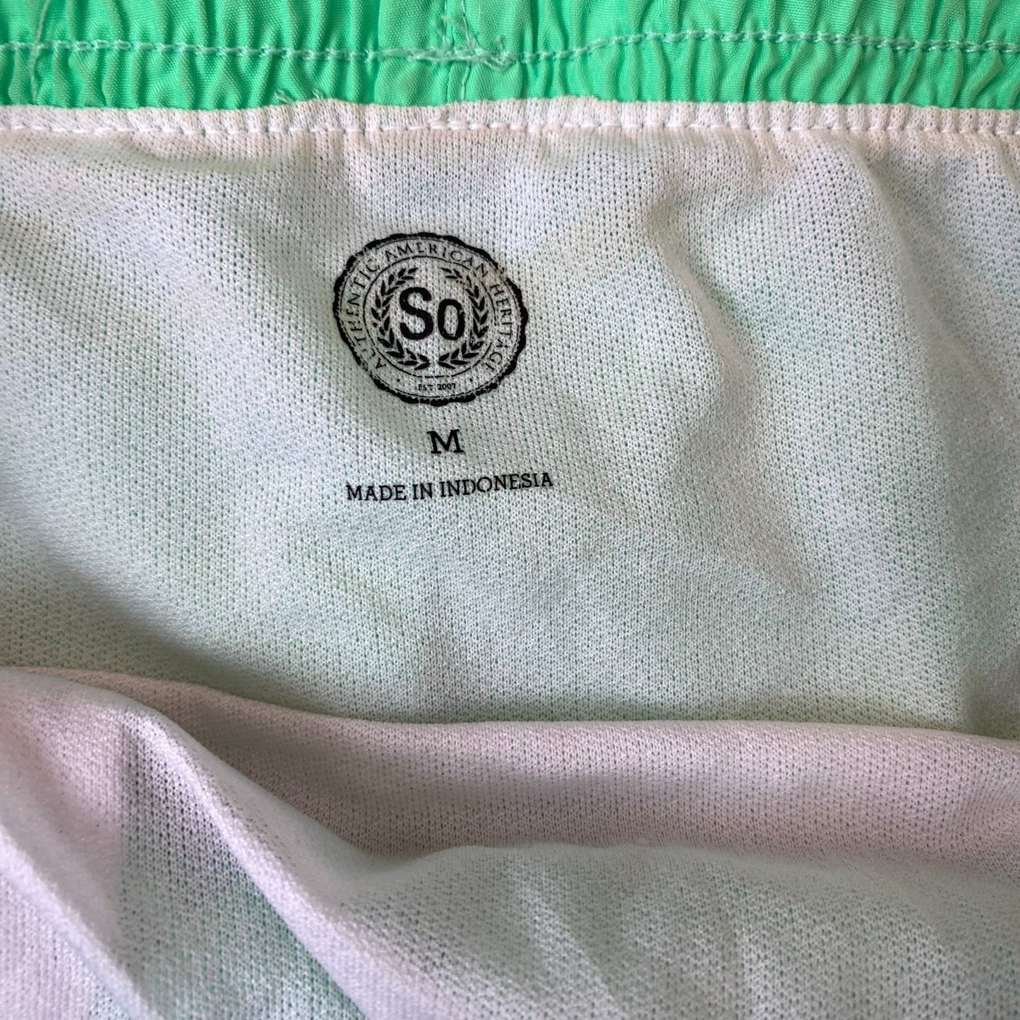 American Heritage Sprinter Shorts Womens M Green Gym Running Elastic Waist