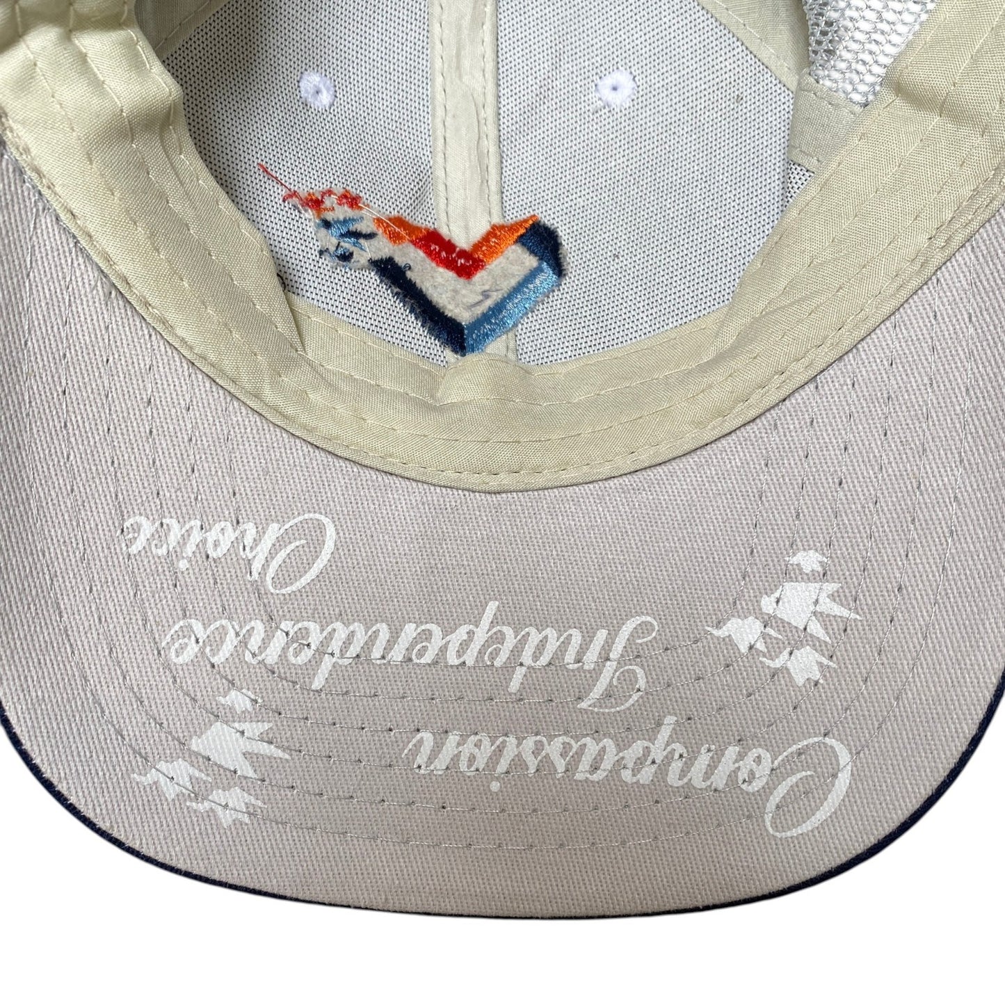 Freedom Care Trucker Hat Men's White Embroidered Logo Mesh Back Snapback Cap