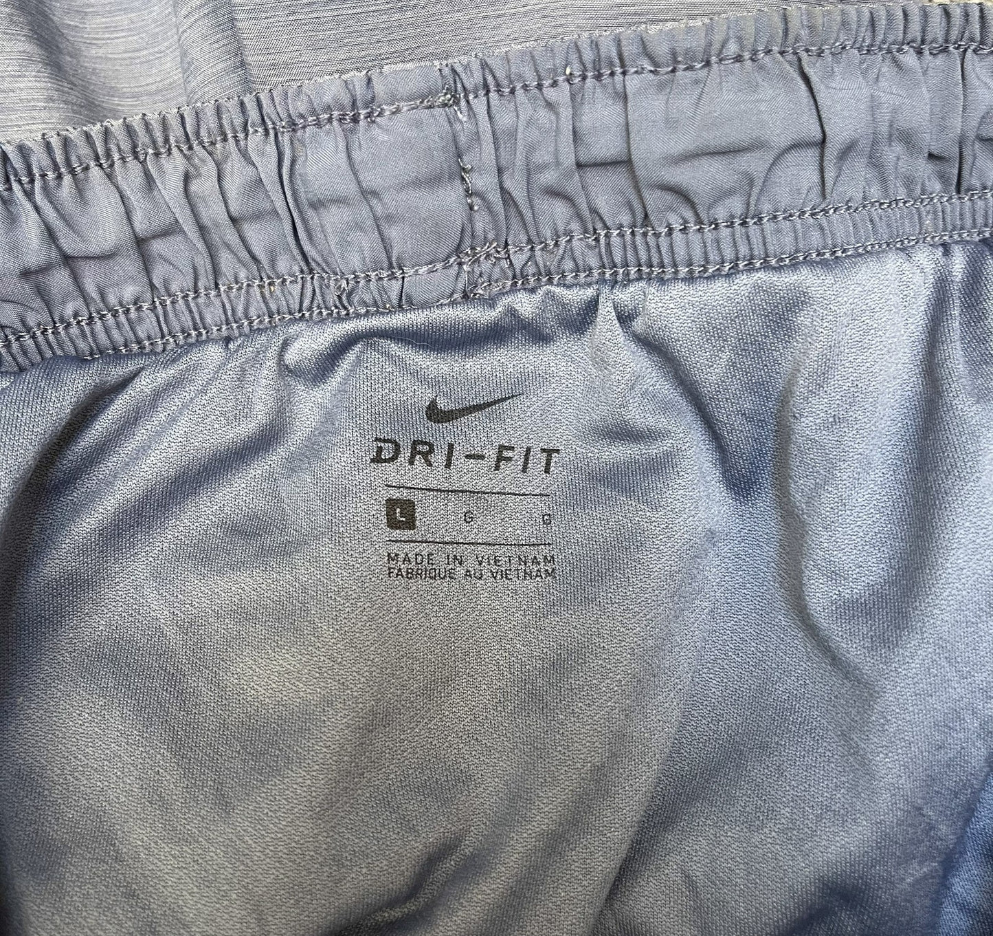 Nike Dri-FIT Running Shorts Fits as Womens S 27" Waist Grey Heather Dolphin Hem