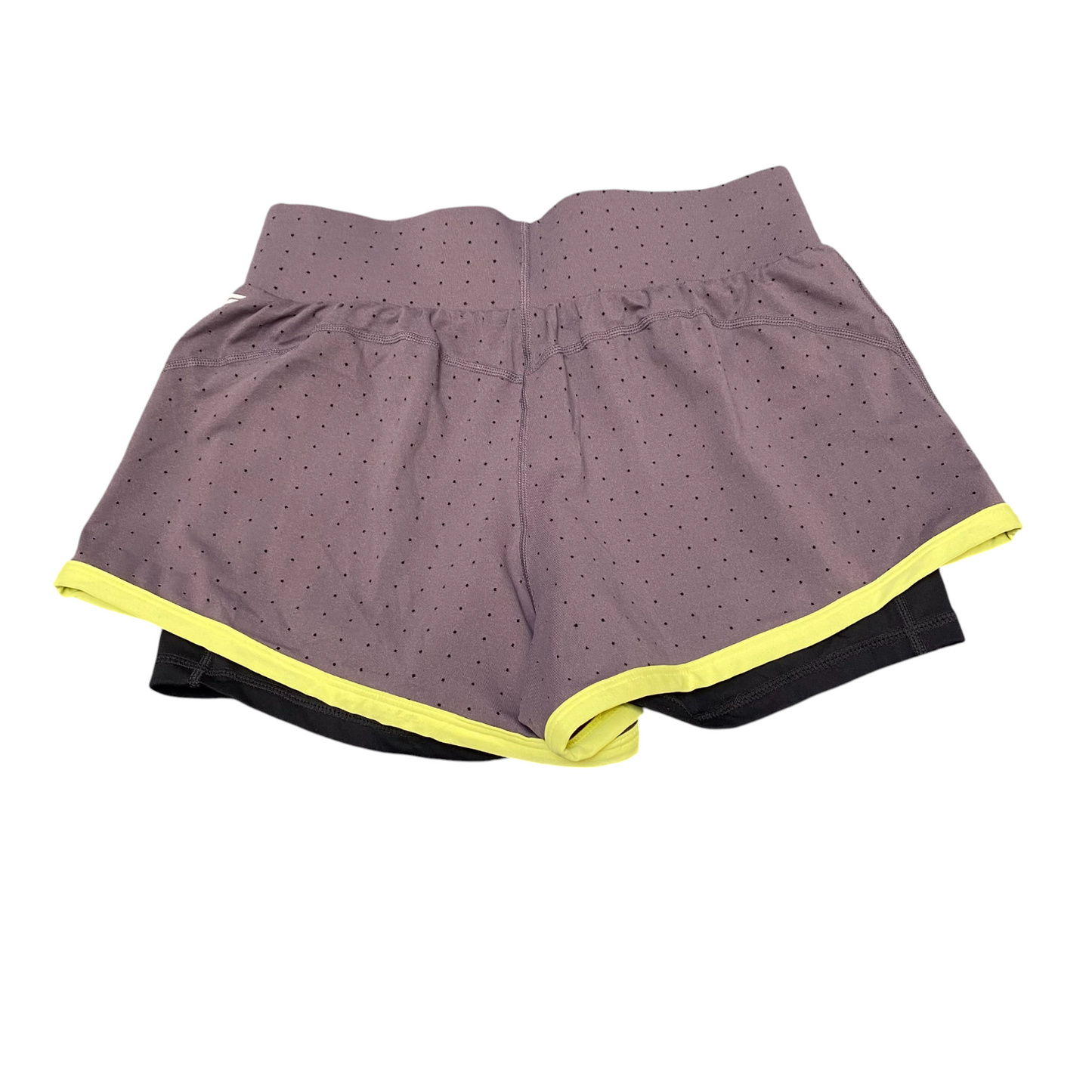 Running Sprinter Shorts Womens 26W Grey Black Allover Mesh Lined High Waisted