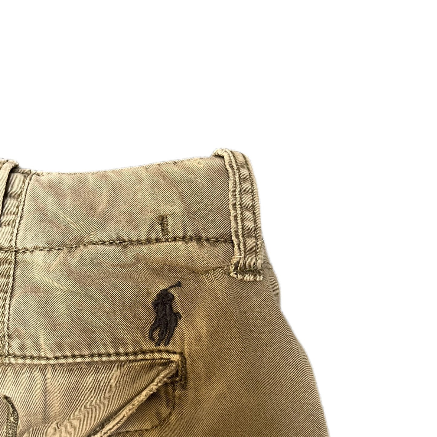 Polo Ralph Lauren Shorts Fits as Mens XL 39" Waist Brown Flat Front Drawstring