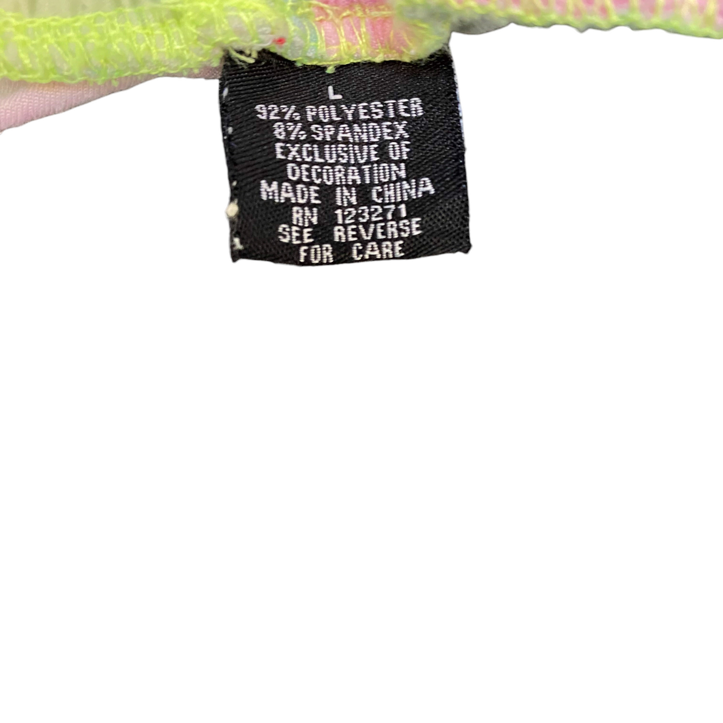 Running Sprinter Shorts Women Large Multicoloured Tie Dye Drawstring Dolphin Hem