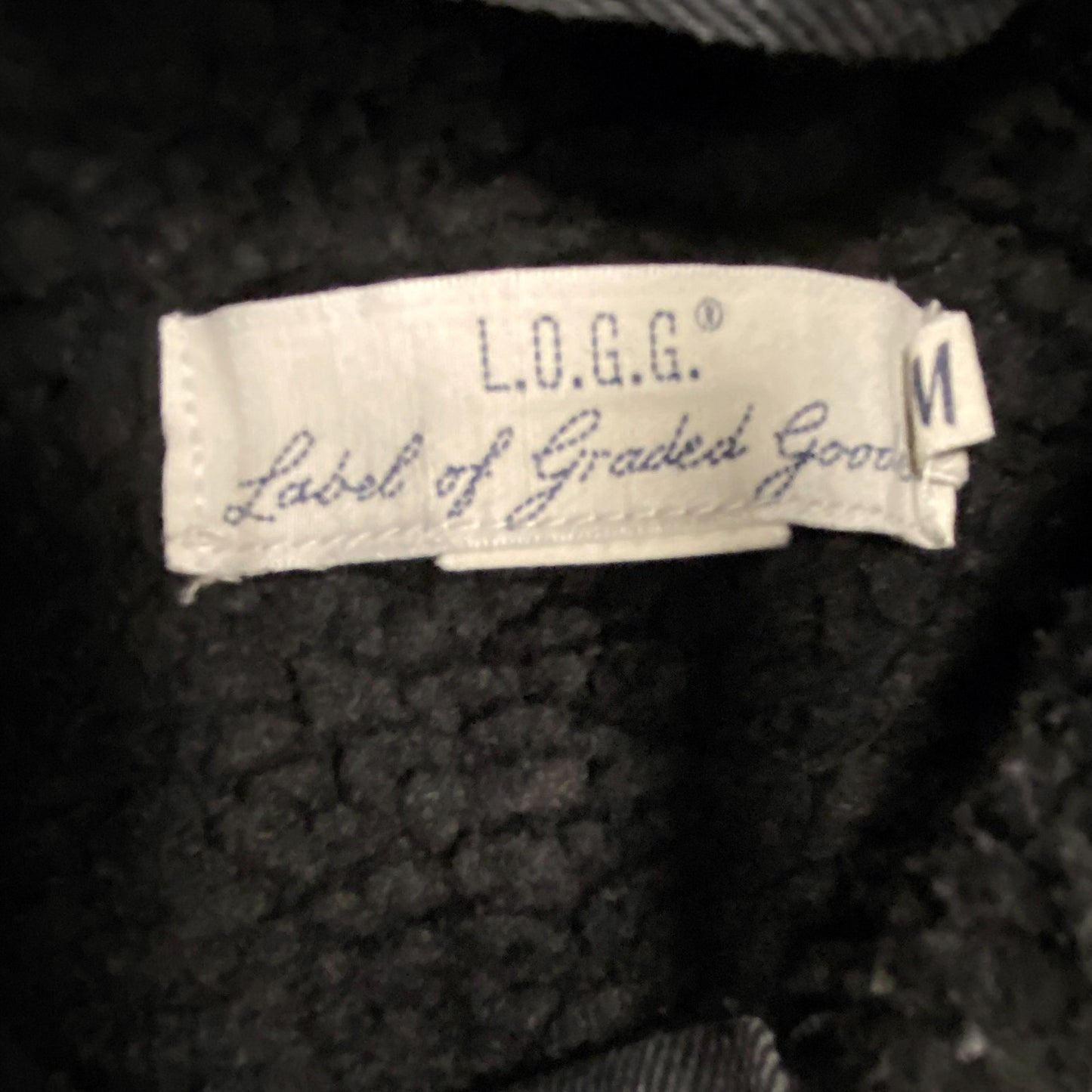 H&M L.O.G.G. Trucker Jacket Mens Medium Grey Sherpa Lined Collared Button Front