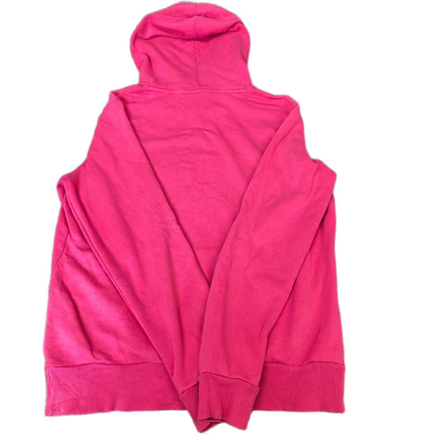 PUMA Hoodie Womens Medium Vibrant Pink Embroidered Logo Long Sleeve Pullover