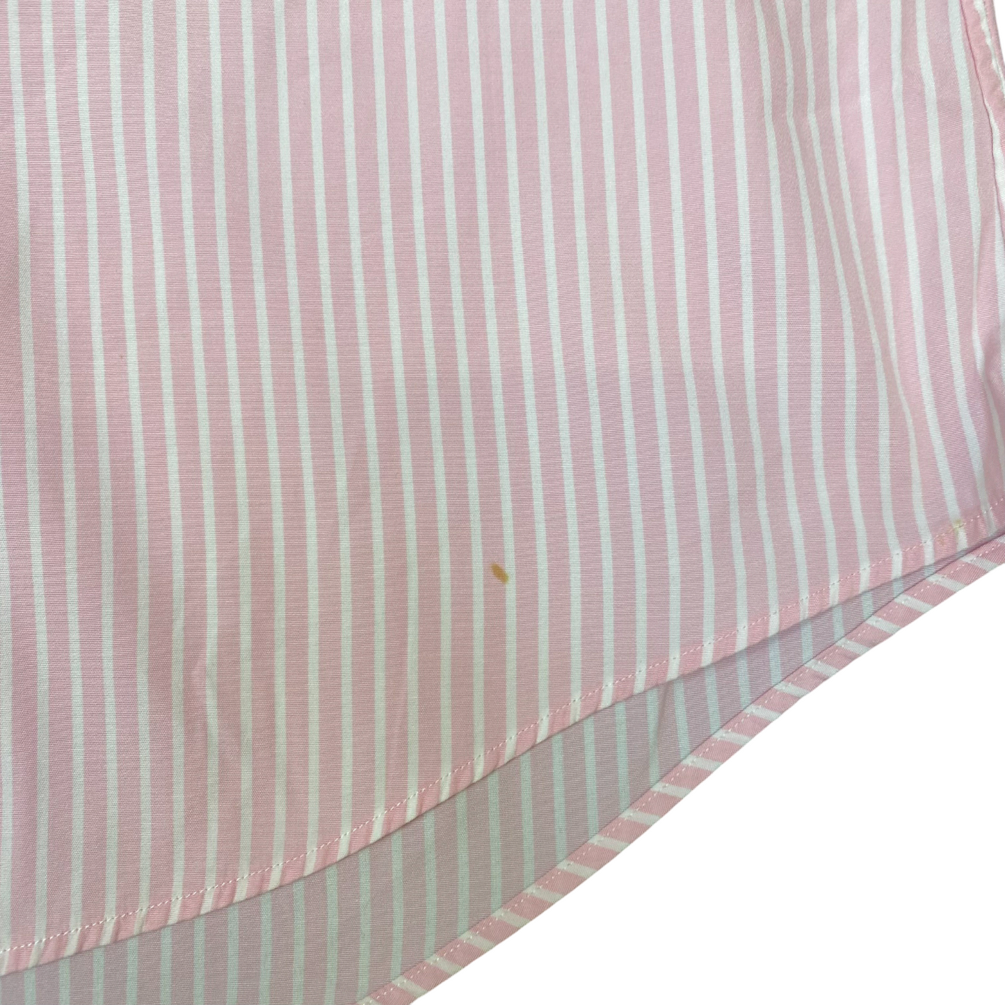Ralph Lauren Formal Shirt Mens L Pink Striped Custom Fit Long Sleeve Button Down