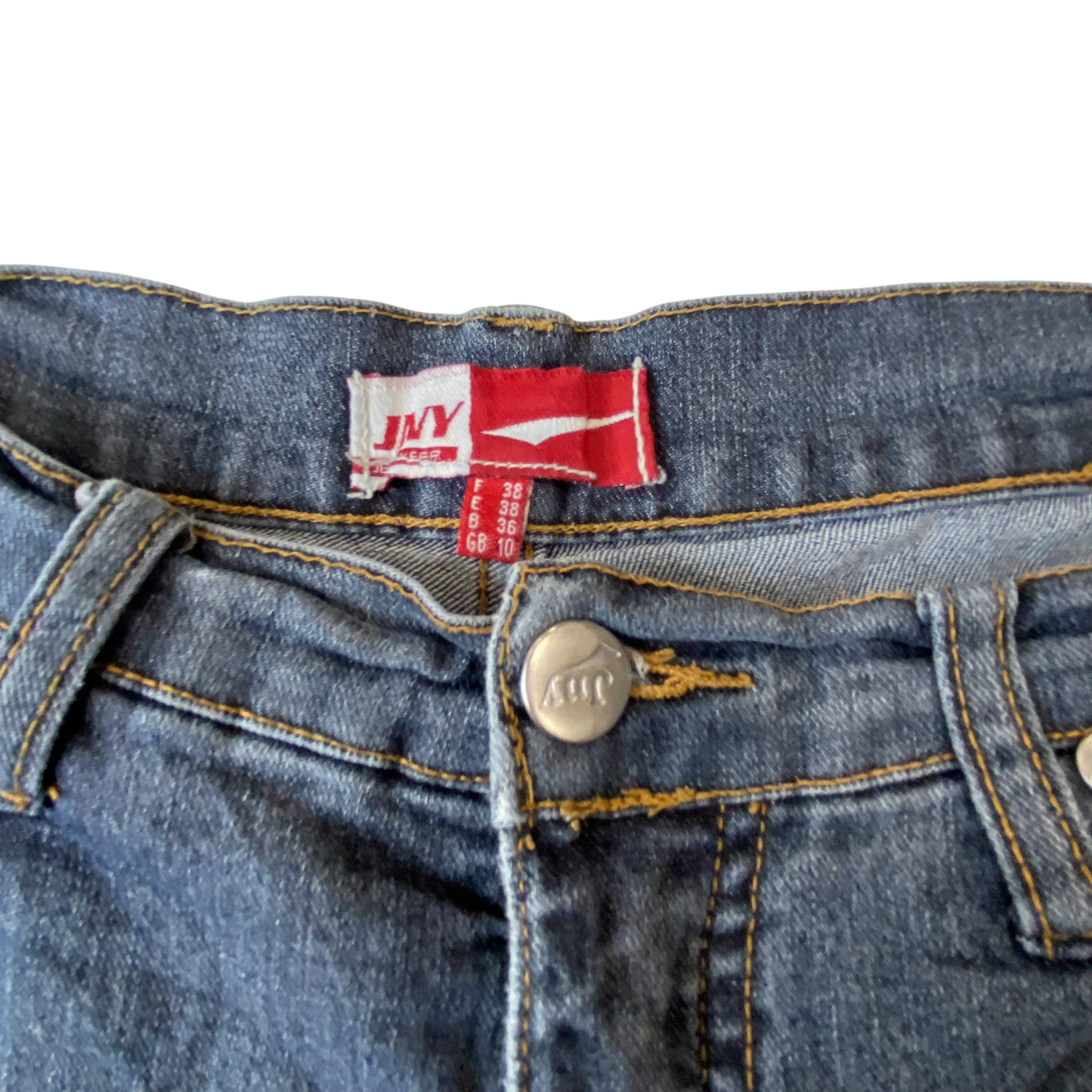 JNY Jeans Womens Medium W26 L28 Grey Denim Bootcut Stretch Comfort Outdoor