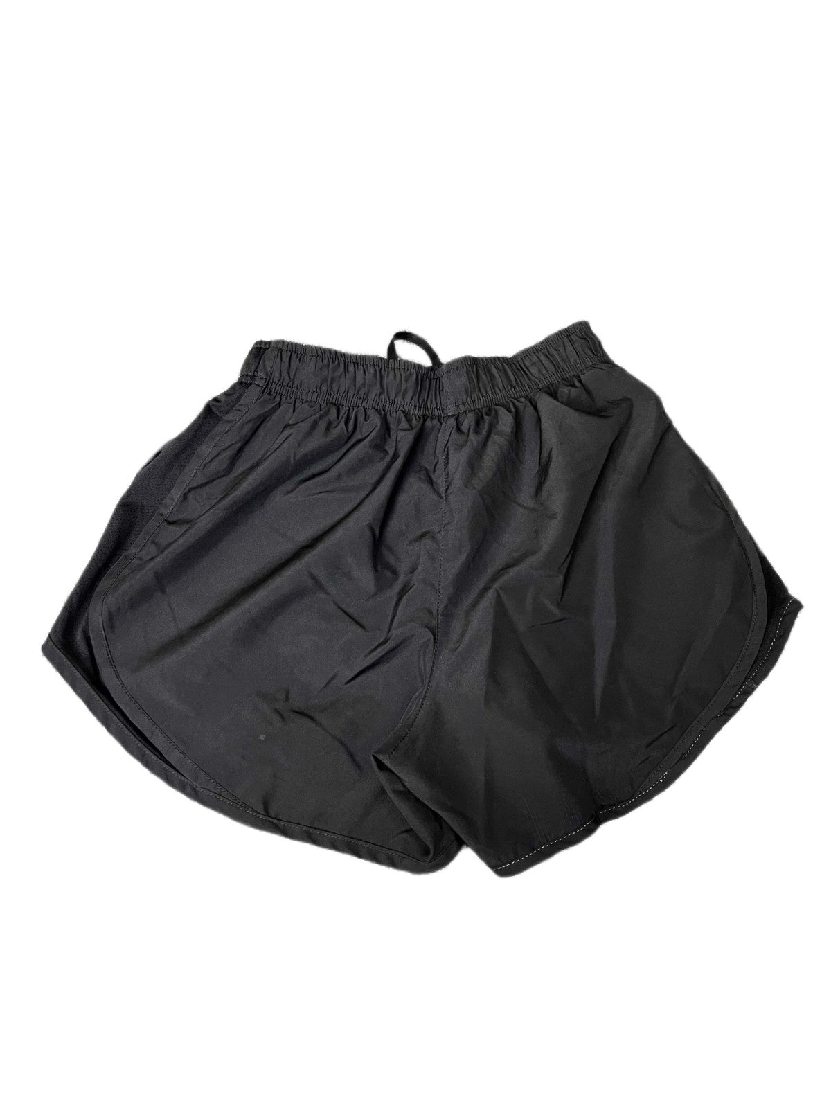 Nike Dri-Fit Running Shorts Fits as Womens S 21" Waist Black Workout Dolphin Hem