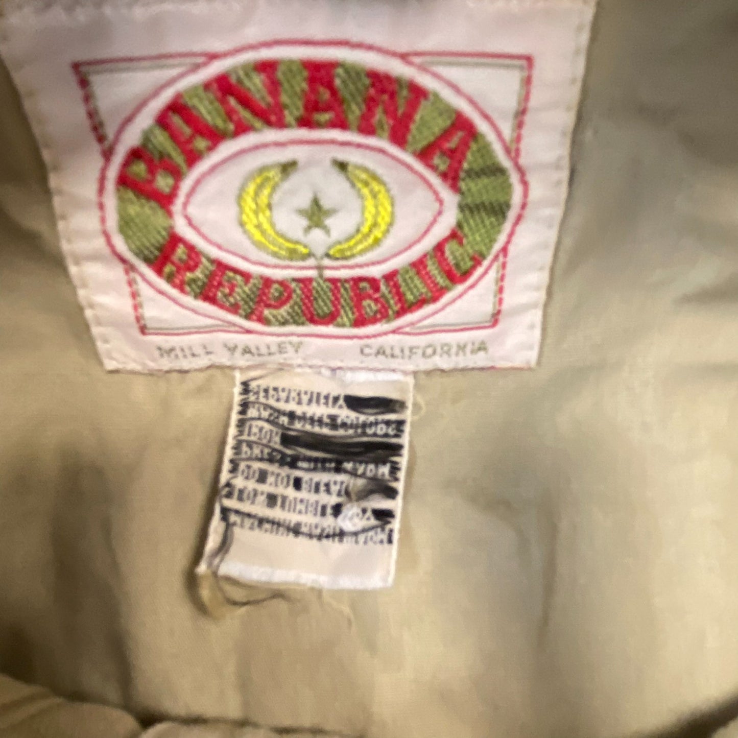 Banana Republic Cropped Jacket Womens L Beige Flap Pocket Collared Button Front