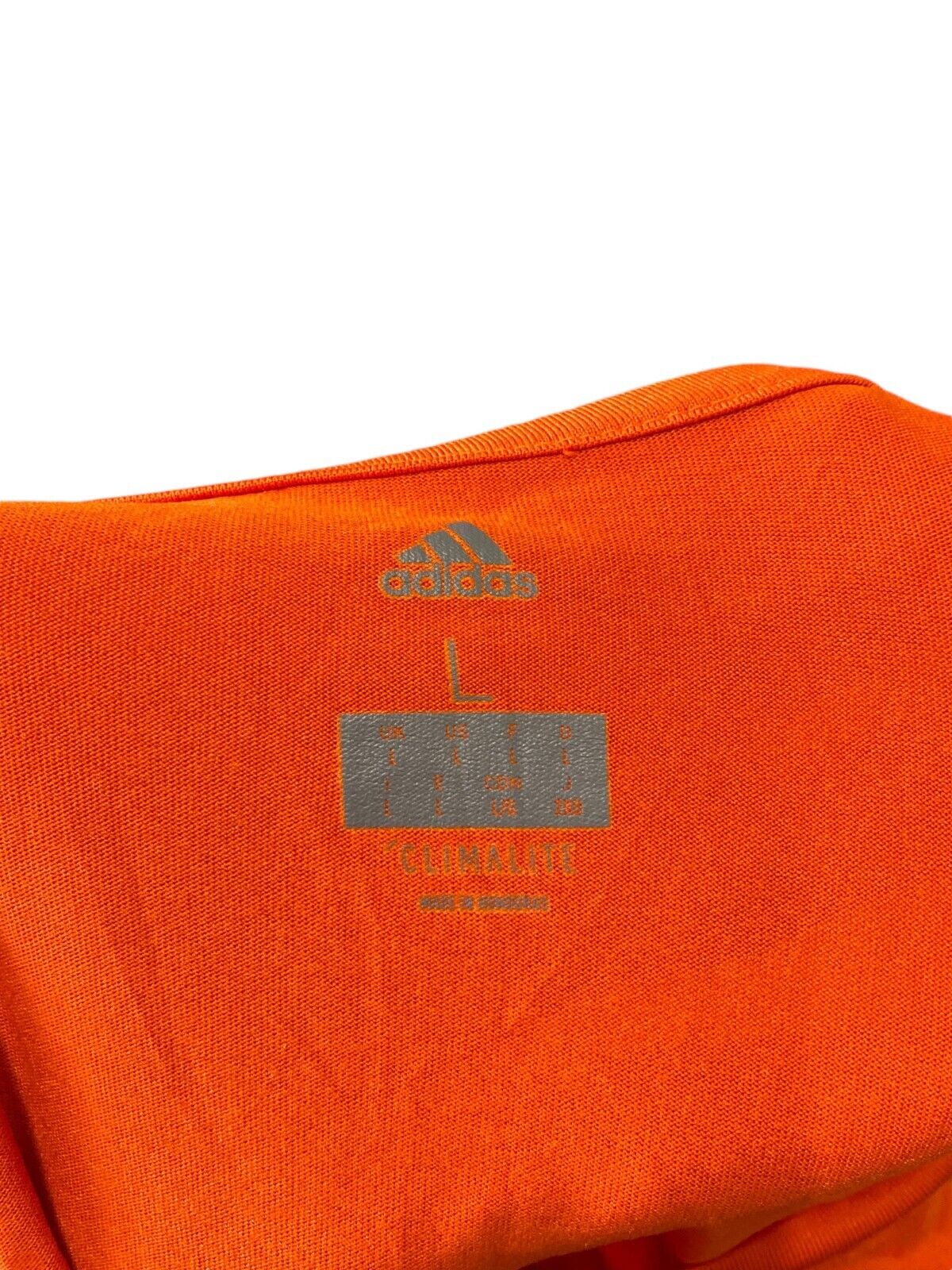Adidas T-Shirt Mens Large Orange Climalite Columbus East Basketball Pullover Tee