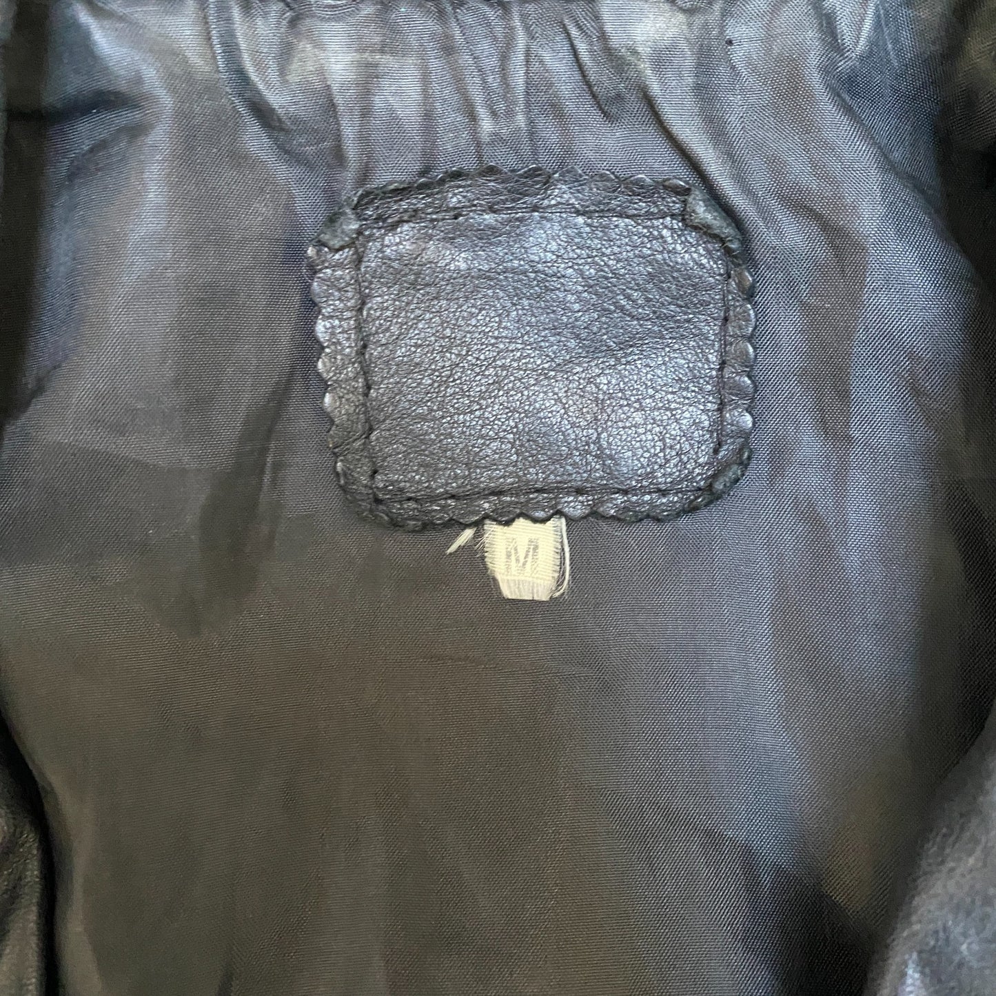Womens Leather Blazer Jacket Womens Medium Black Notch Lapel Single Breasted