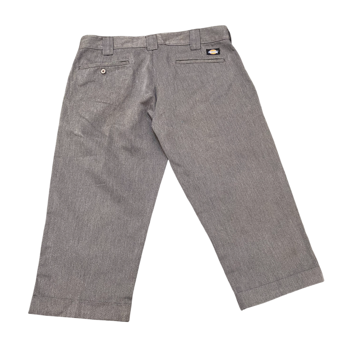 Dickies Trousers Womens XXL Grey Cropped Pockets Straight Fit Workwear Outdoor