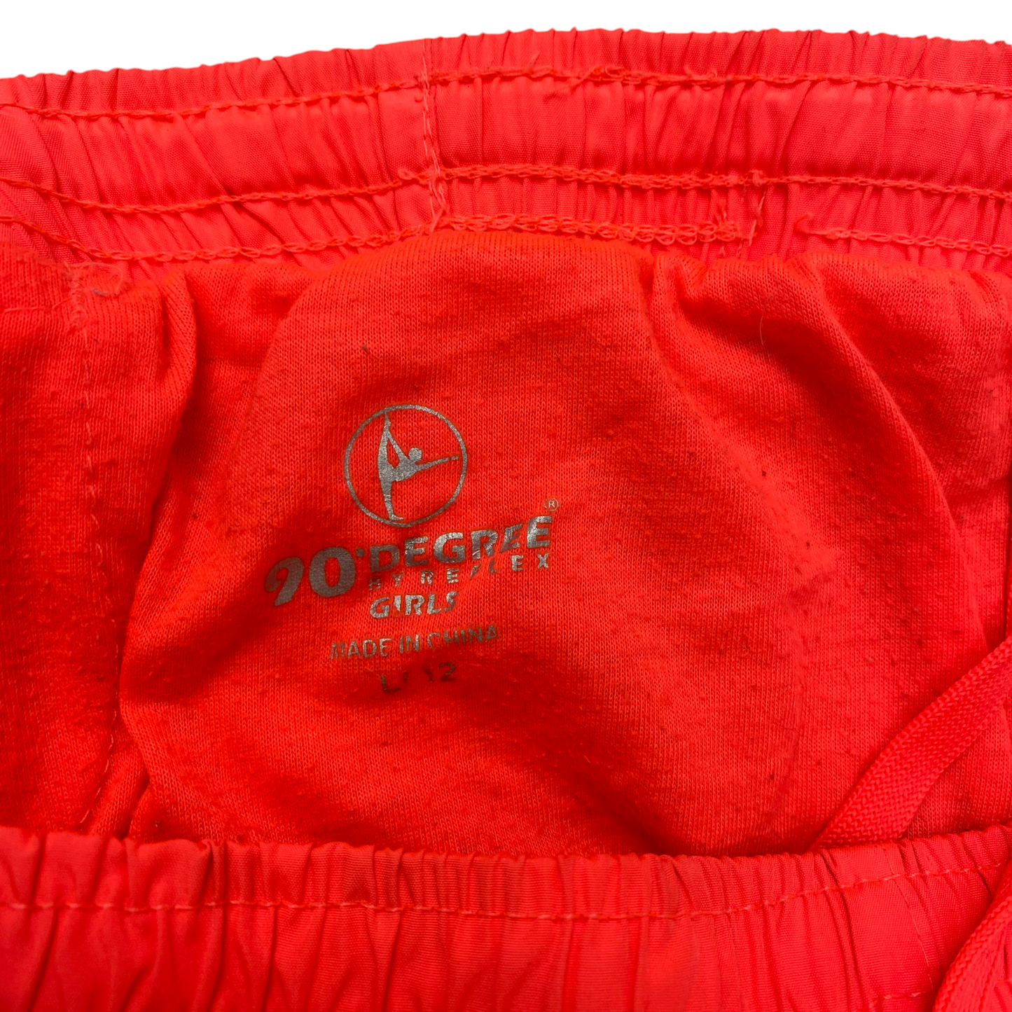 Running Sprinter Shorts Girls Large Red Athletic Fit Elastic Waist Drawstring