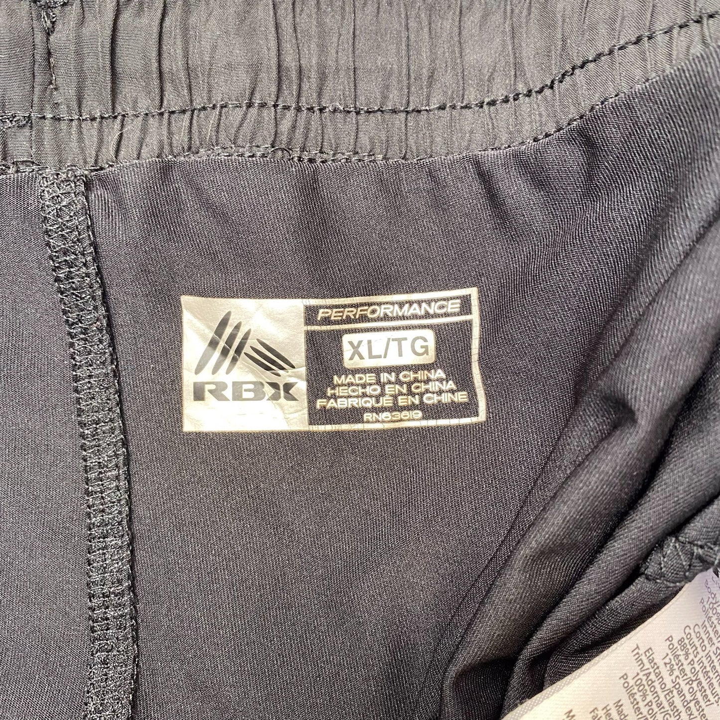 Activewear Running Shorts Womens XL Black Lined Stretch Performance Drawstring