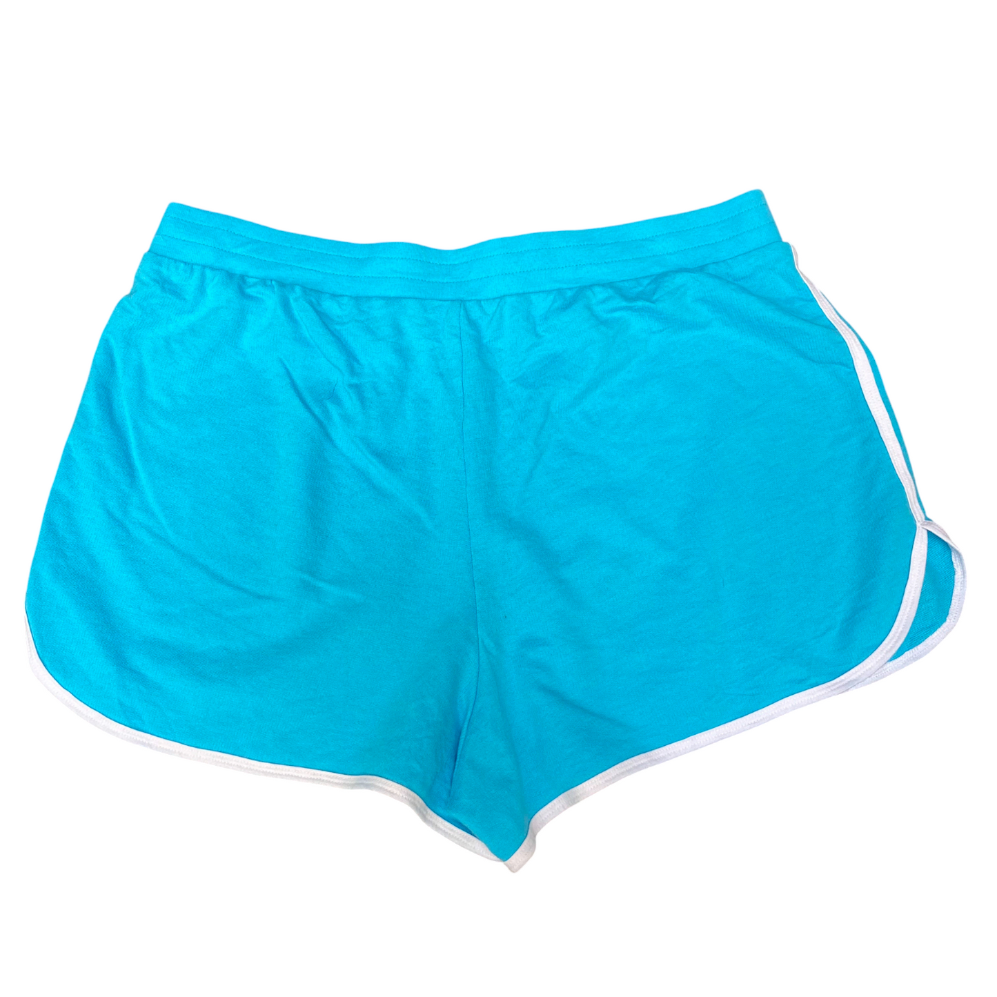 Running Sprinter Shorts Womens Large Blue Athletic Fit Gym Workout Elastic Waist