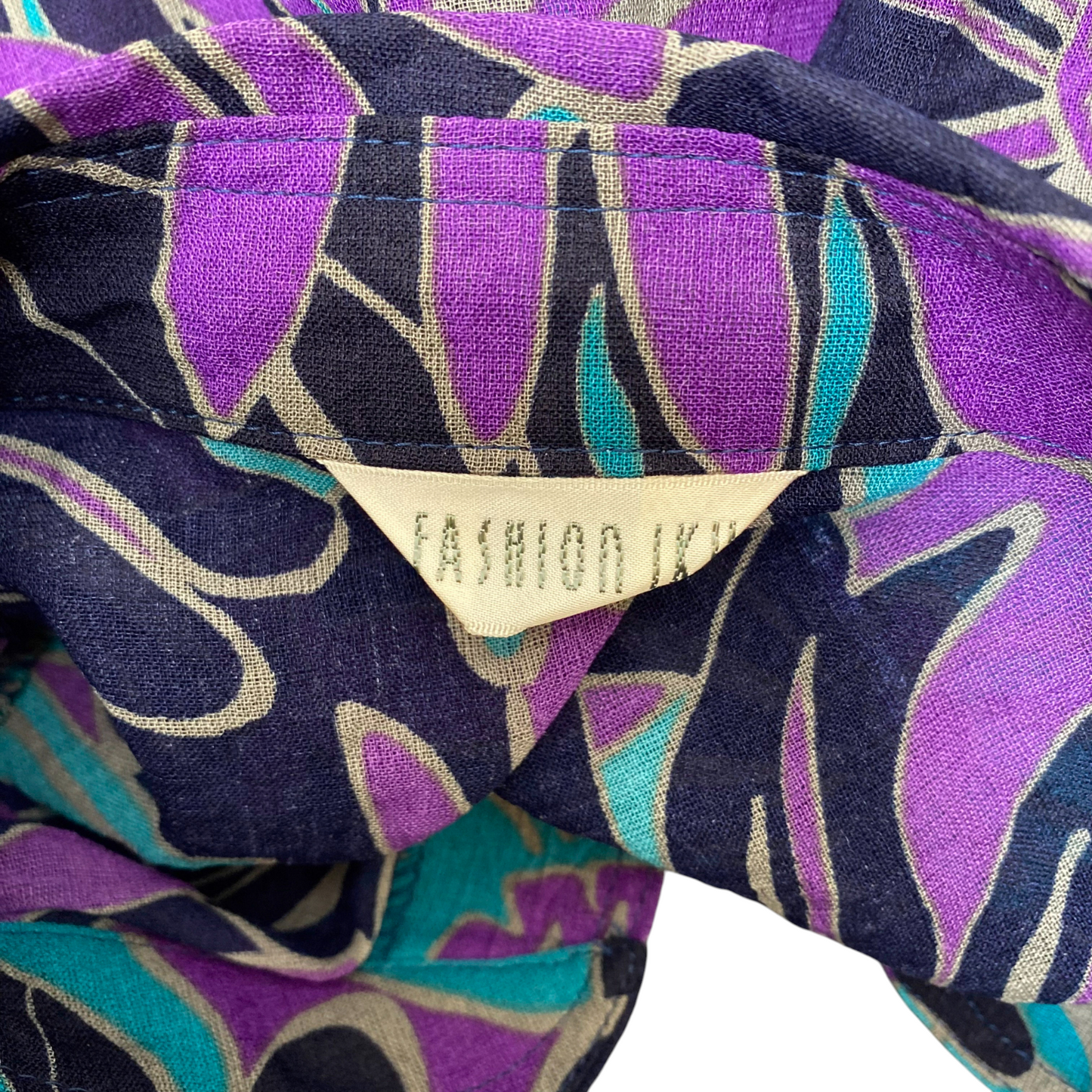 Women Shirt Top M Multi Floral Half Sleeve Collared Classic Outdoor Button Down