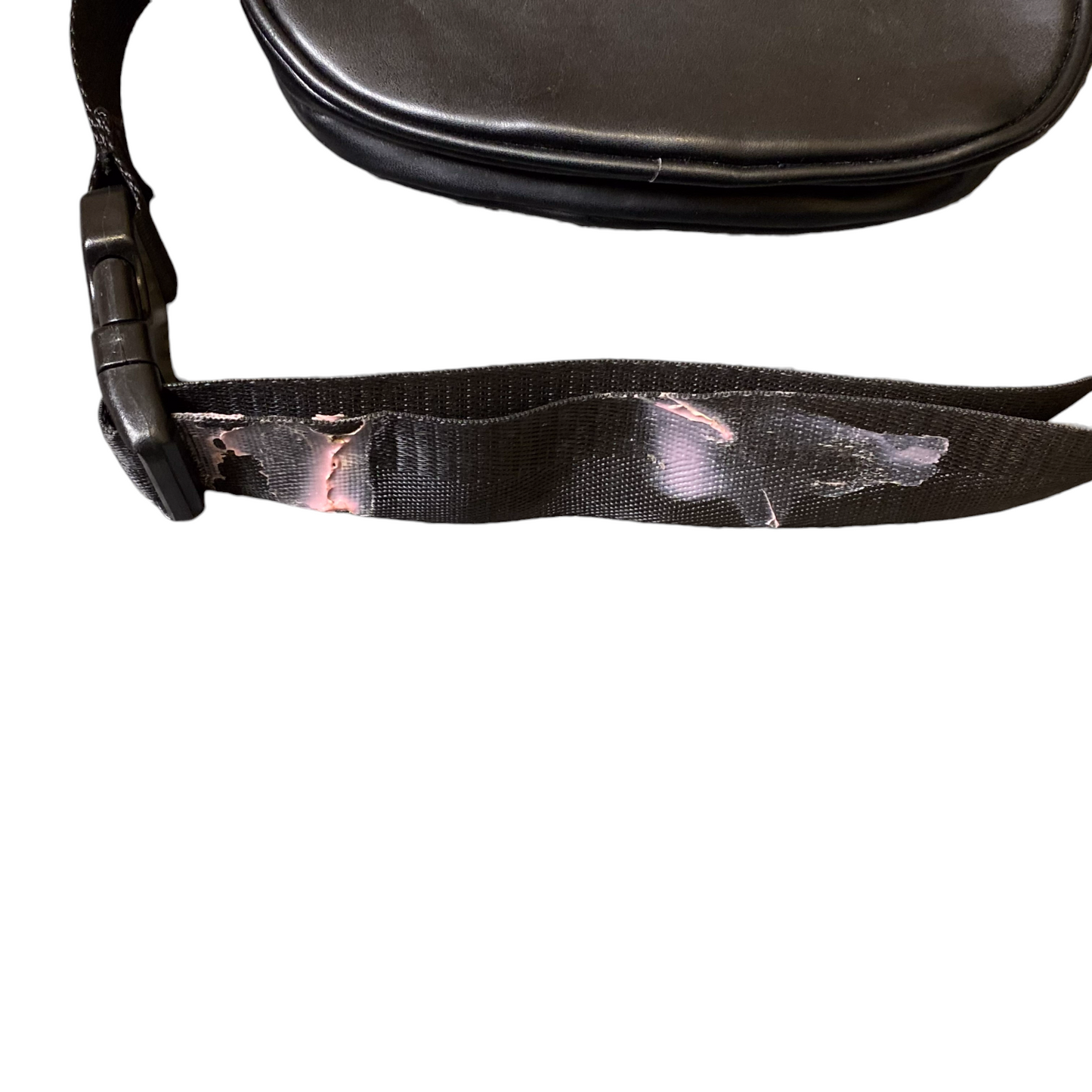 Unisex Waist Fanny Pack Bum Bag Black Leather Quilted Chevron Zipper Adjustable