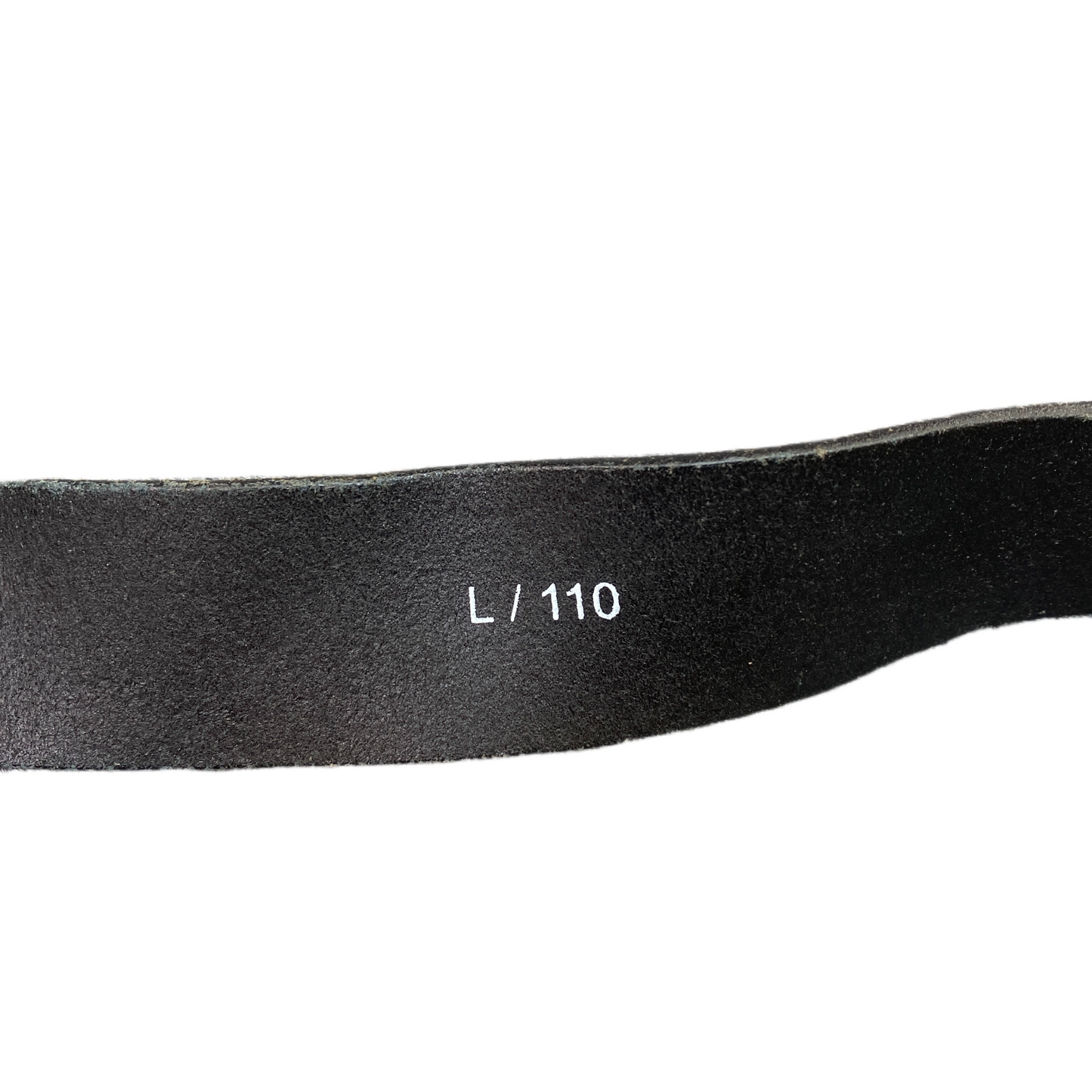 Waist Belt Mens Black Leather Adjustable Stainless Steel Pin Buckle 41 inches