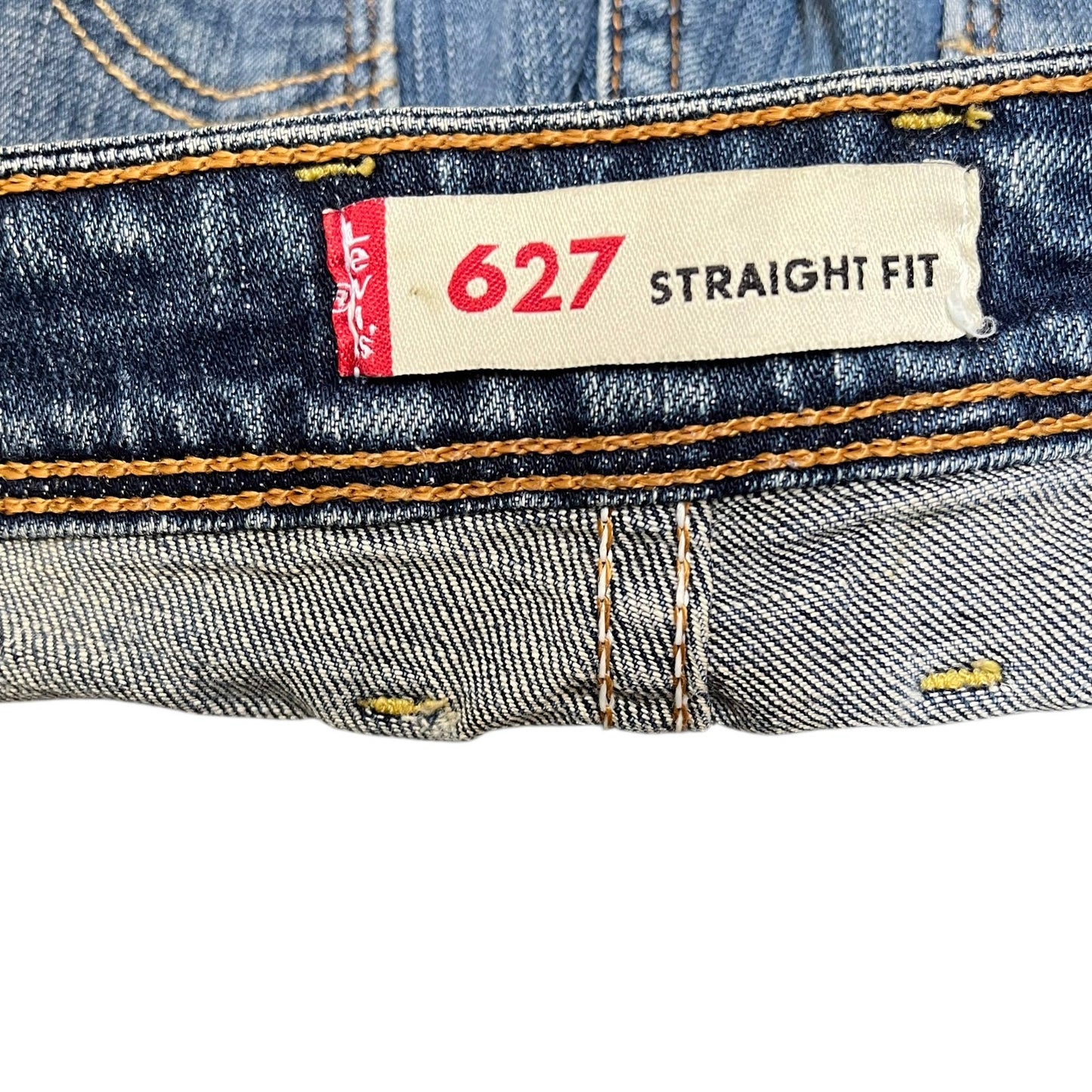 Levi's 627 Jean Shorts Fits as Womens M 30" Waist Blue Denim Medium Wash Red Tab