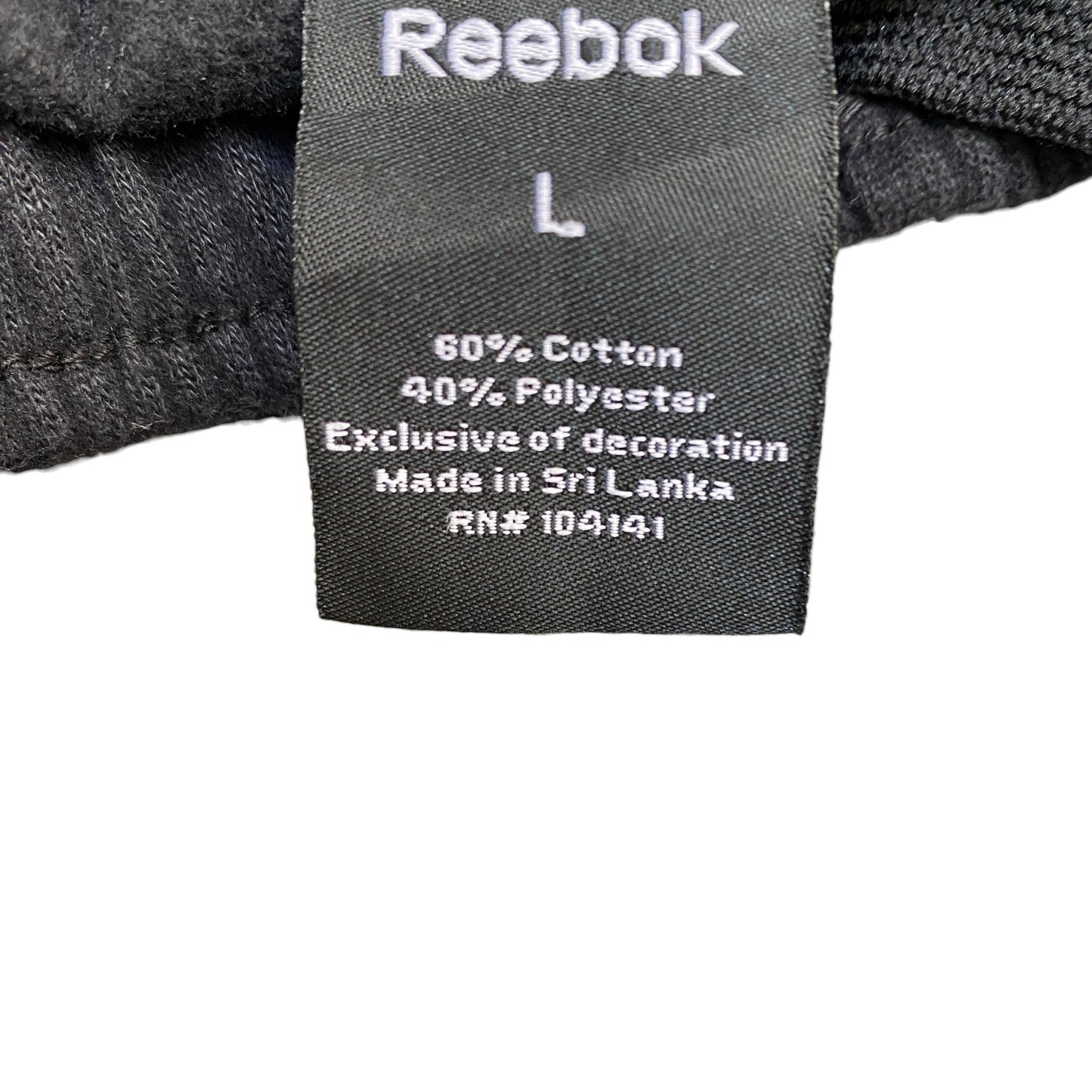 Reebok Sweatpants Fits as Womens 31" Waist Black Fleece Lined Comfort Trousers