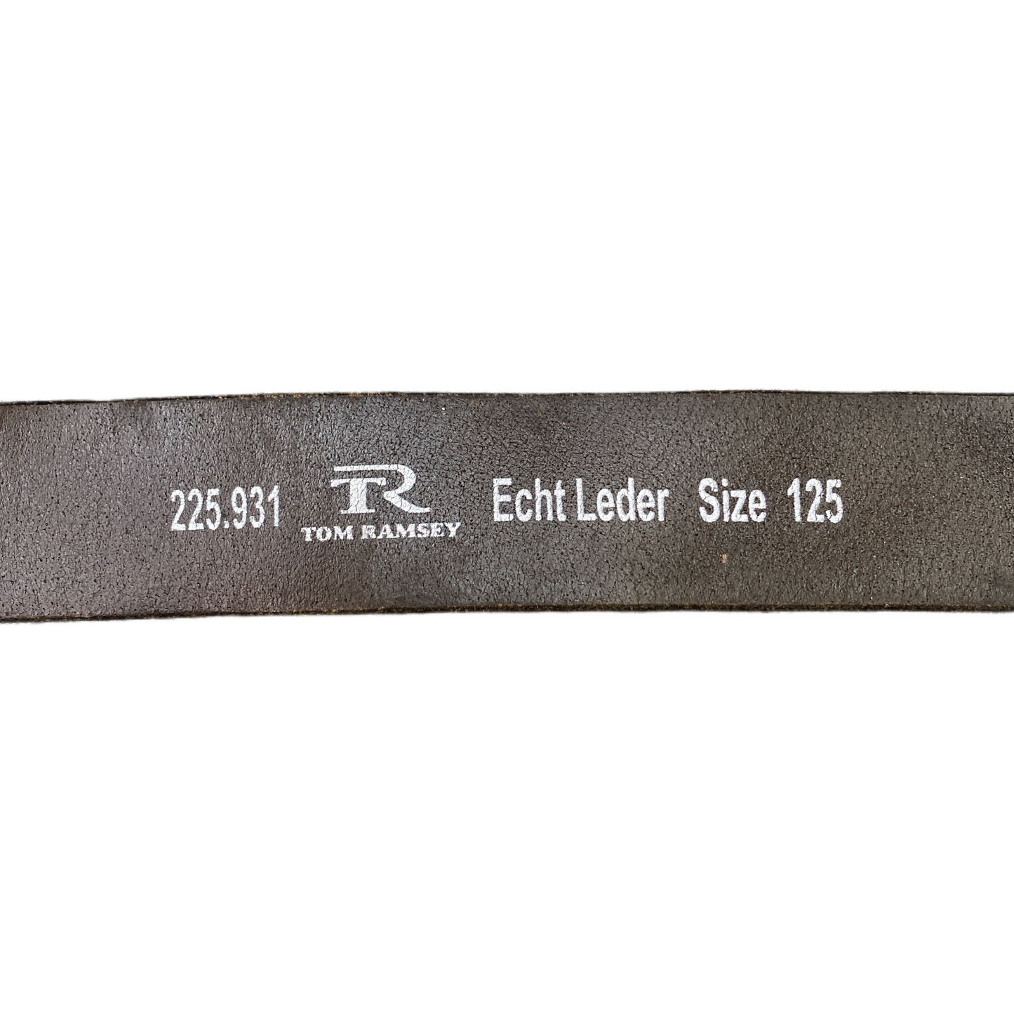 Tom Ramsey Waist Belt Men Black Leather Adjustable Silver Pin Buckle 53.5 inches