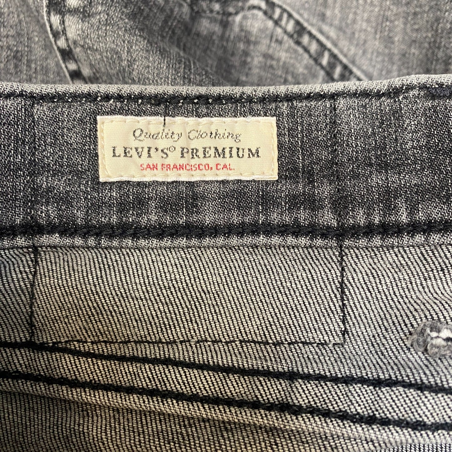 Levi's Jeans Mens 39" Waist Grey Denim Premium Streetwear Low Waist Straight Leg