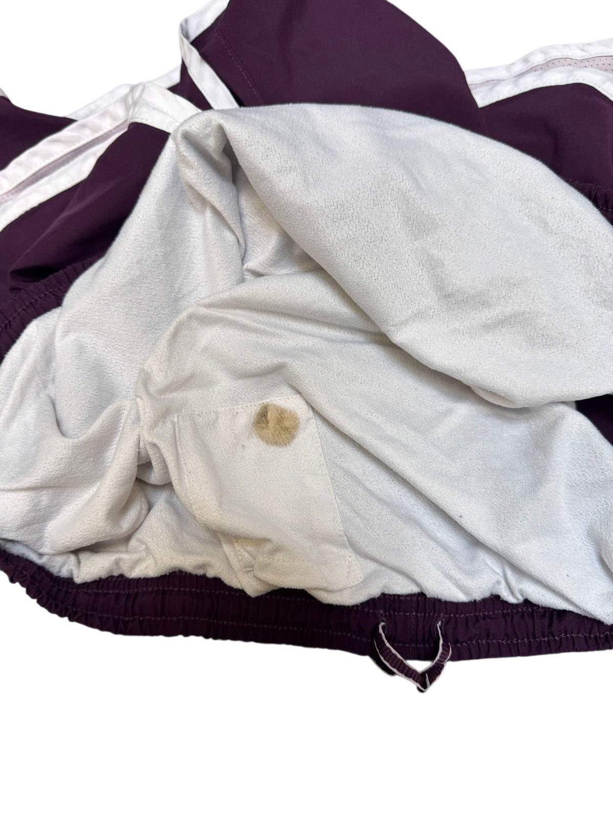 Nike Dri Fit Running Shorts Women XL 33" Waist Purple Performance Dolphin Hem