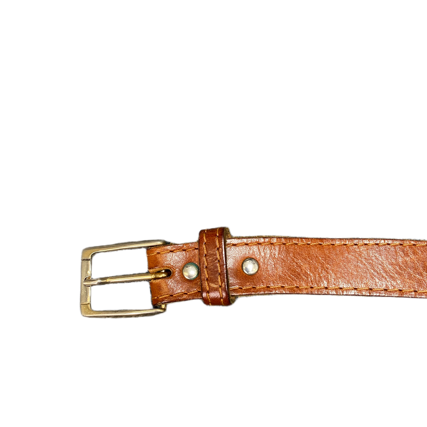 Waist Belt Mens Brown Handmade Leather Adjustable Silver Pin Buckle 46.5 inches