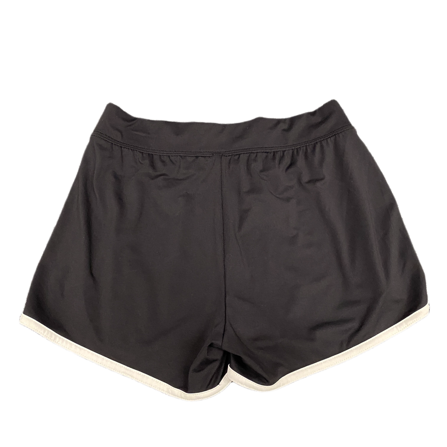 Athletic Shorts Womens Small 24" Waist Black Dolphin Hem Elastic Waist Pull On