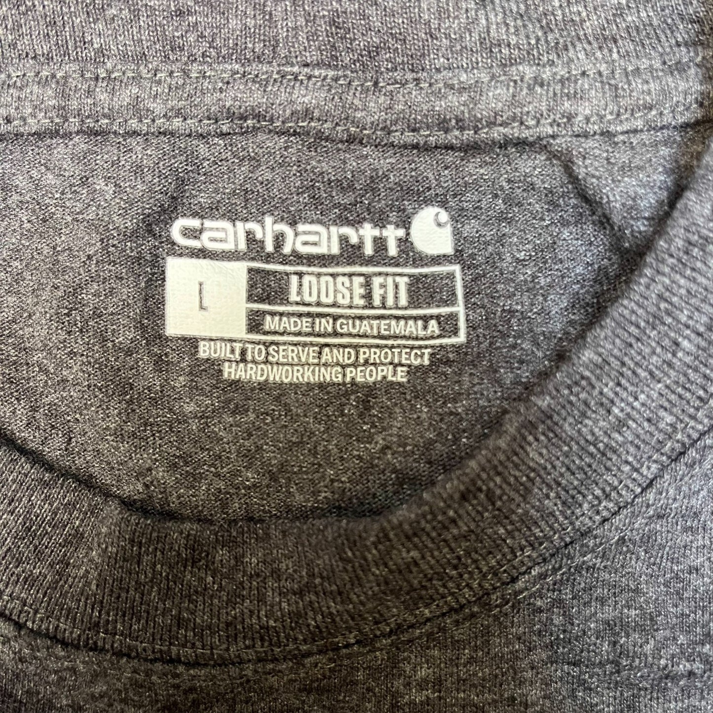 Carhartt Pocket T-Shirt Mens L Grey Vortex Supply Graphic Loose Fit Summer Tee