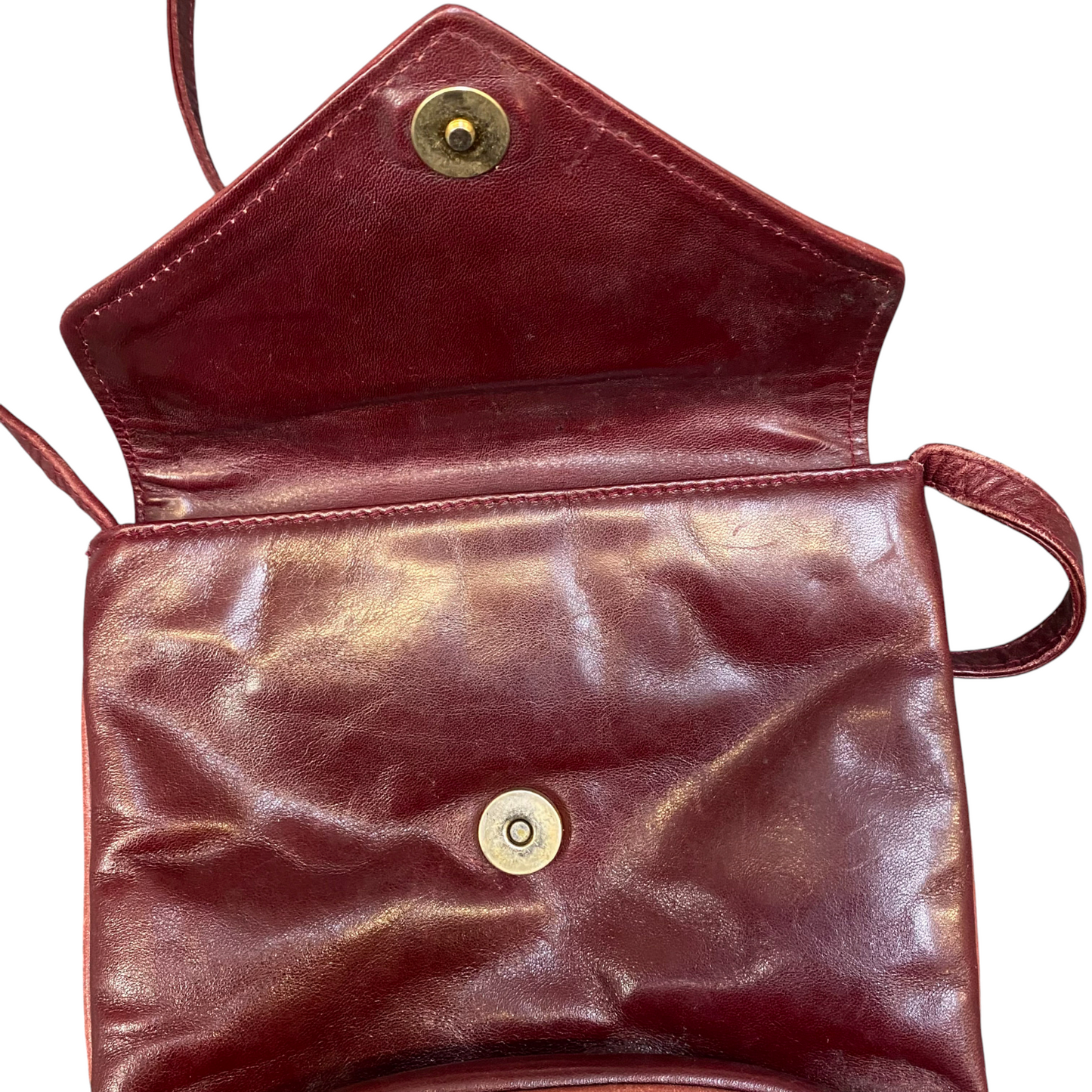 Women Crossbody Bag Dark Brown Leather Adjustable Strap Magnetic Flap Closure