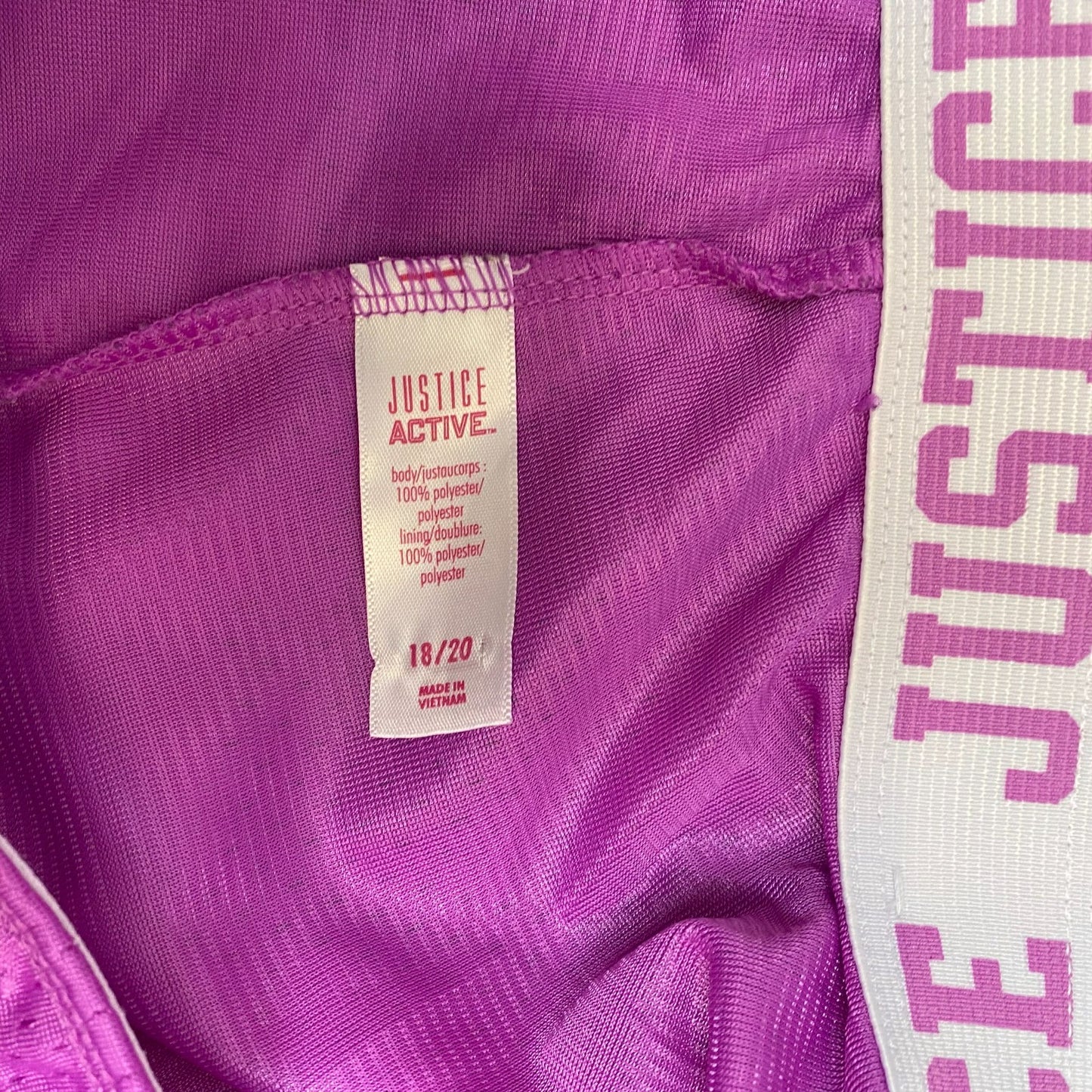 Active Running Sprinter Shorts Girls 28W Purple Allover Mesh Gym Athletic Fit