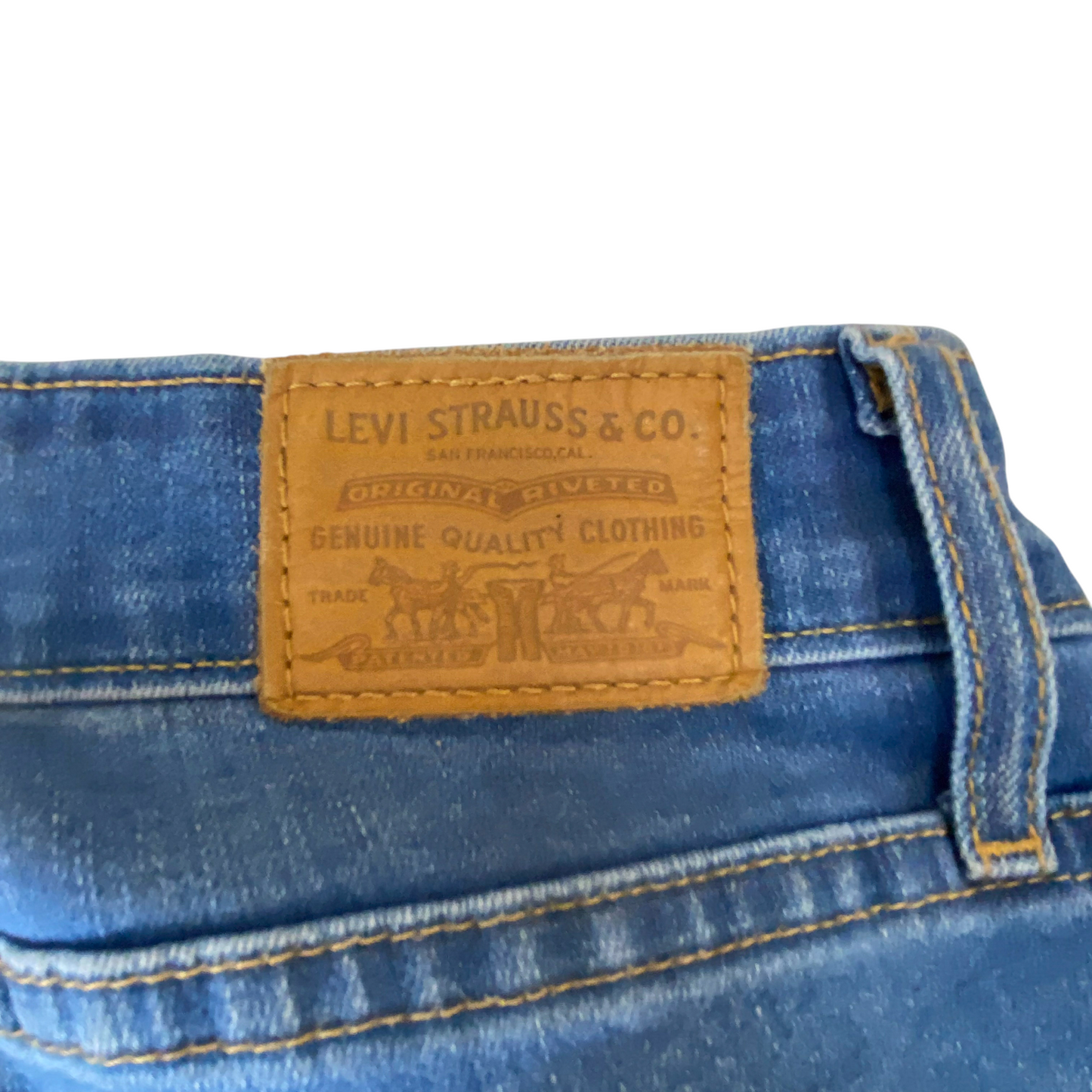 Levi's Jeans Womens 26W 33L Blue Denim Premium 5-Pocket 721 High-Rise Skinny Leg