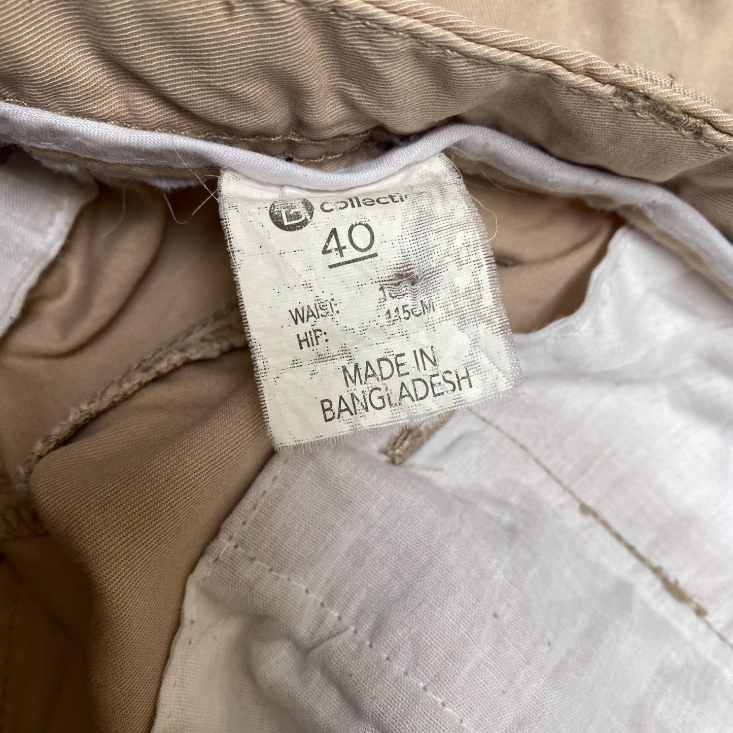 Men's Cargo Trousers XL Beige Flat Front Straight Fit Comfort Hiking Preppy