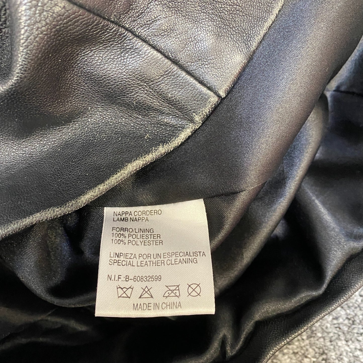 Canoe Dreams Lambs Leather Jacket Womens Medium Black Lined Collared Full Zip