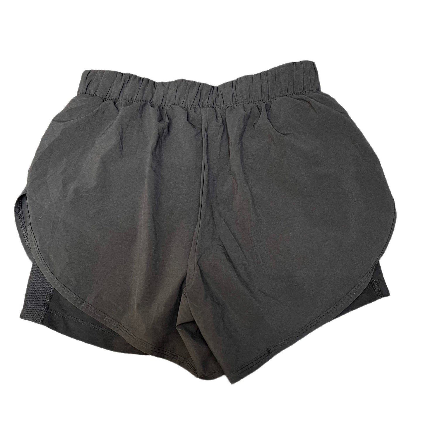 Nike 2-in-1 Training Shorts Fits as Womens S 26" Waist Black Lined Dolphin Hem